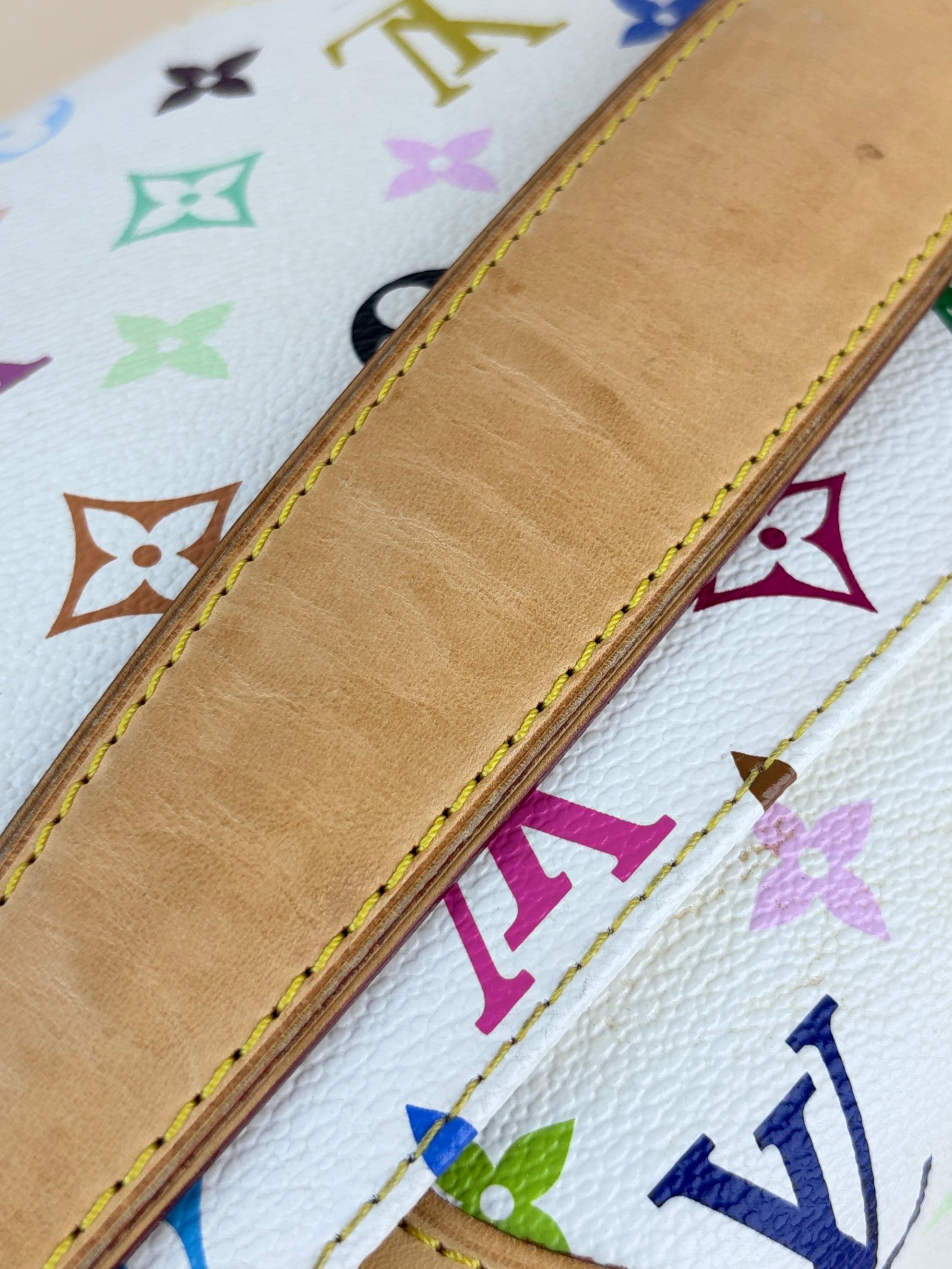 louis Vuitton white monogram multicolor Beverly mm shoulder bag