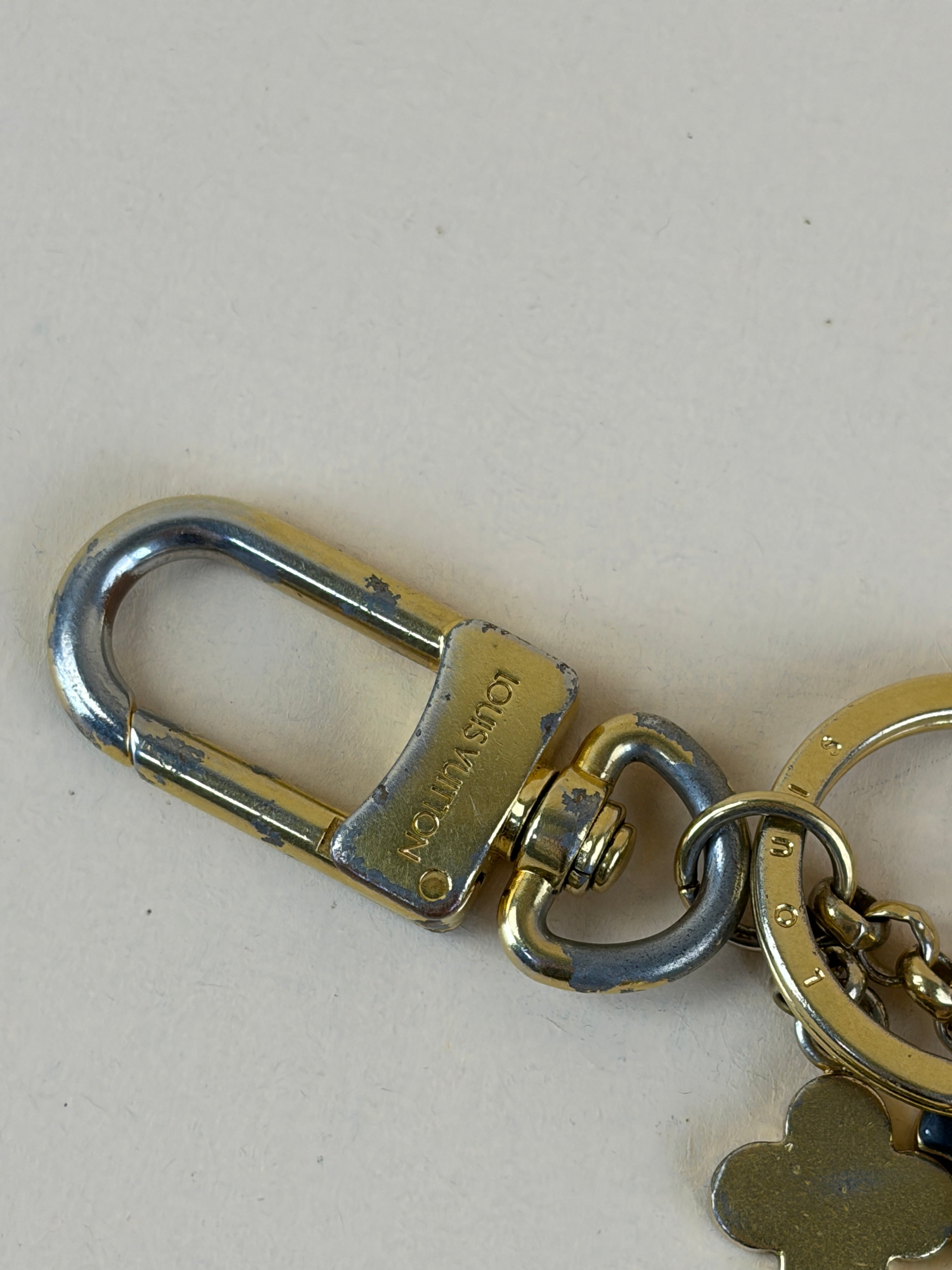 Louis Vuitton Gold LV Logo Bag Charm