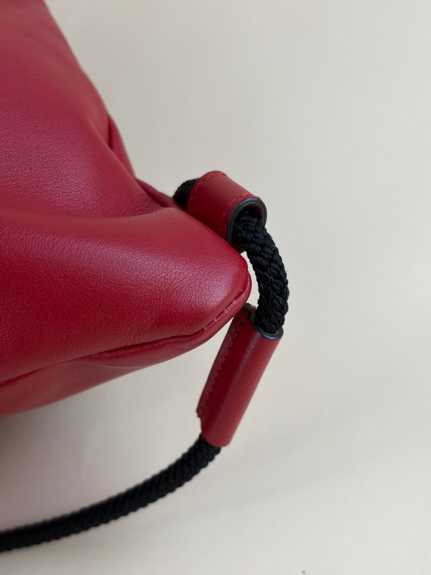 CUCCI red leather ghost printed (real) drawstring backpack