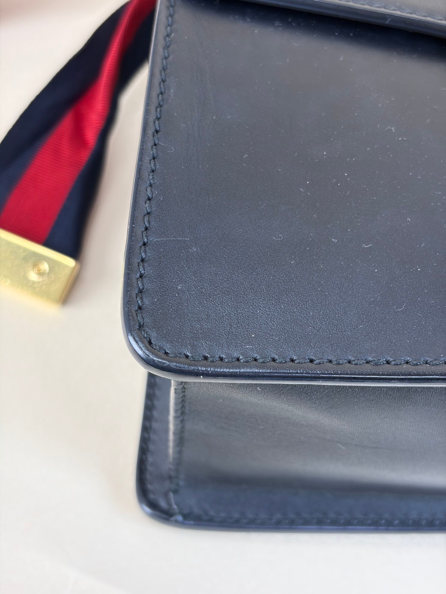 Gucci calfskin small Sylvie black shoulder bag