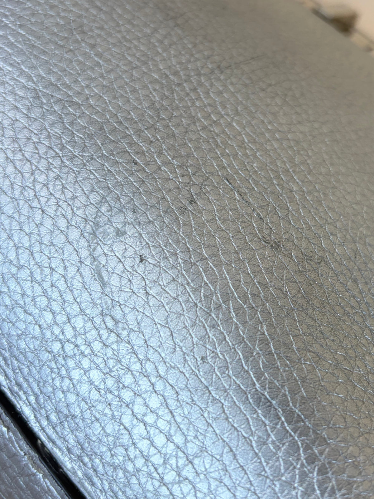 Fendi silver Selleria leather Peekaboo regular hand Bag