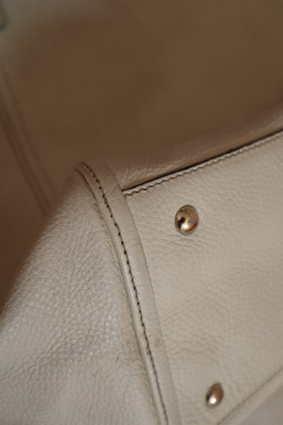 Gucci White Soho Convertible Tote Top Handle Bag