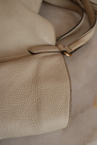 Gucci White Soho Convertible Tote Top Handle Bag