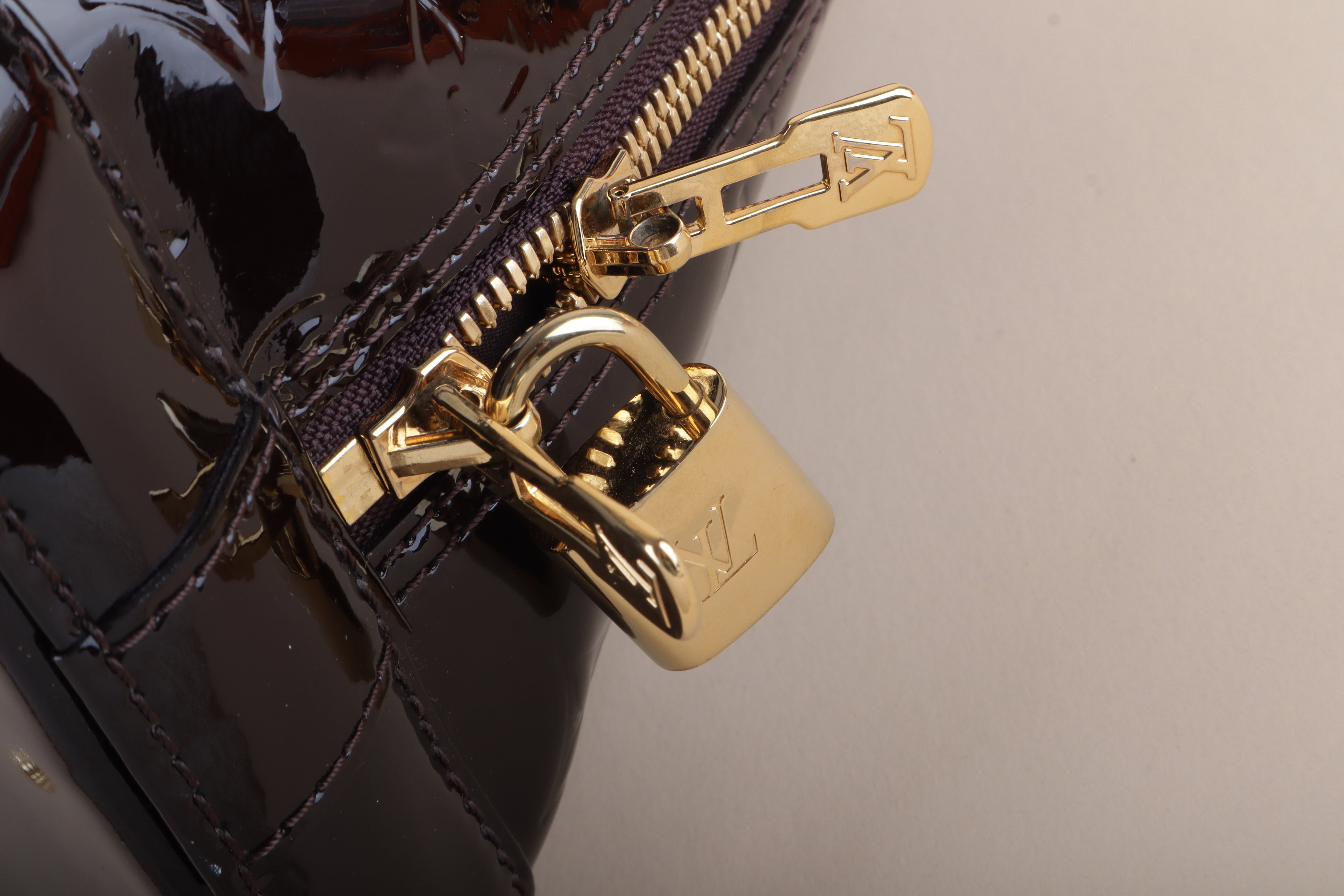 Louis Vuitton Amarante Monogram Vernis Alma PM Bag