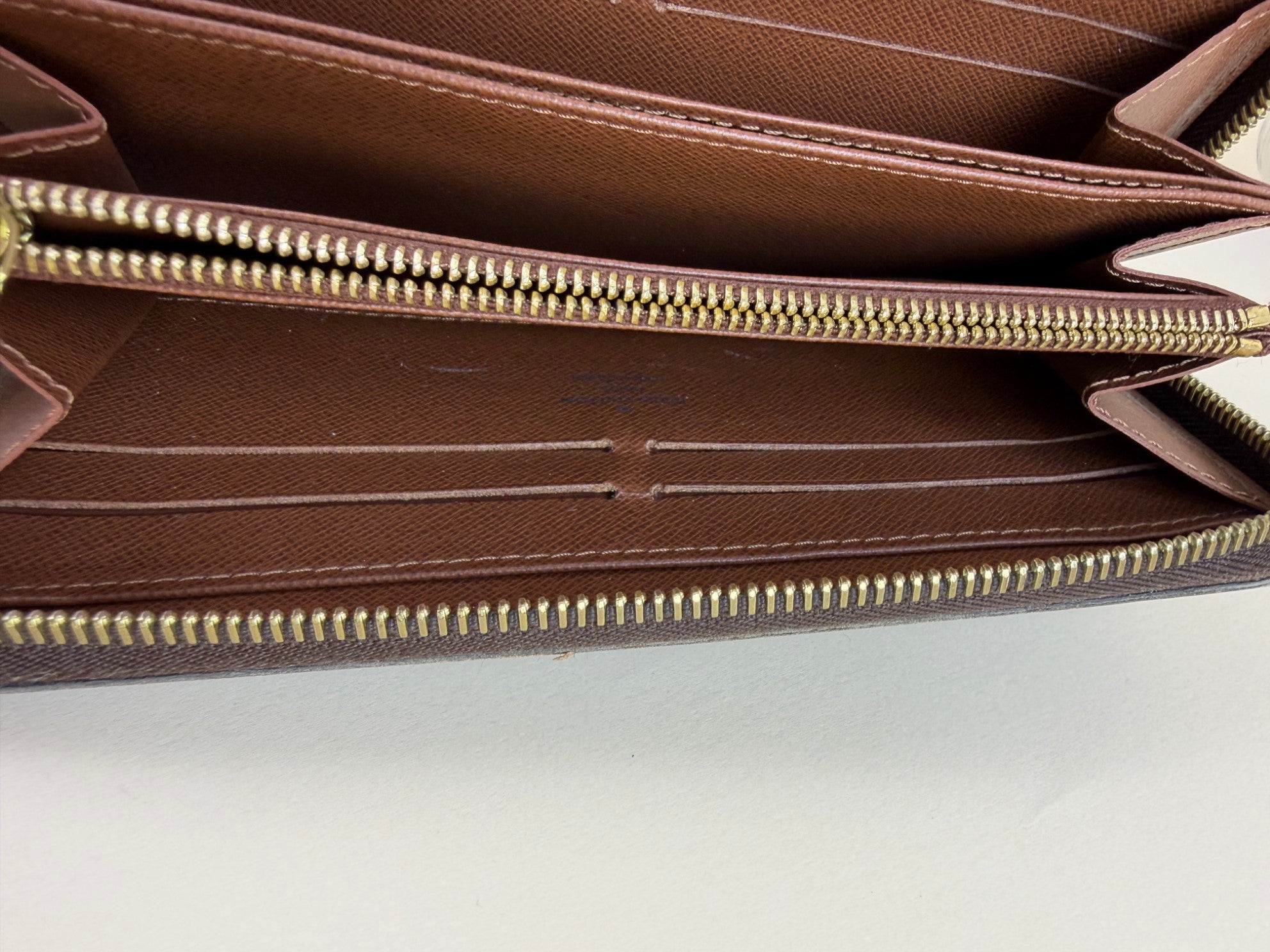 Louis Vuitton monogram canvas long zip wallet