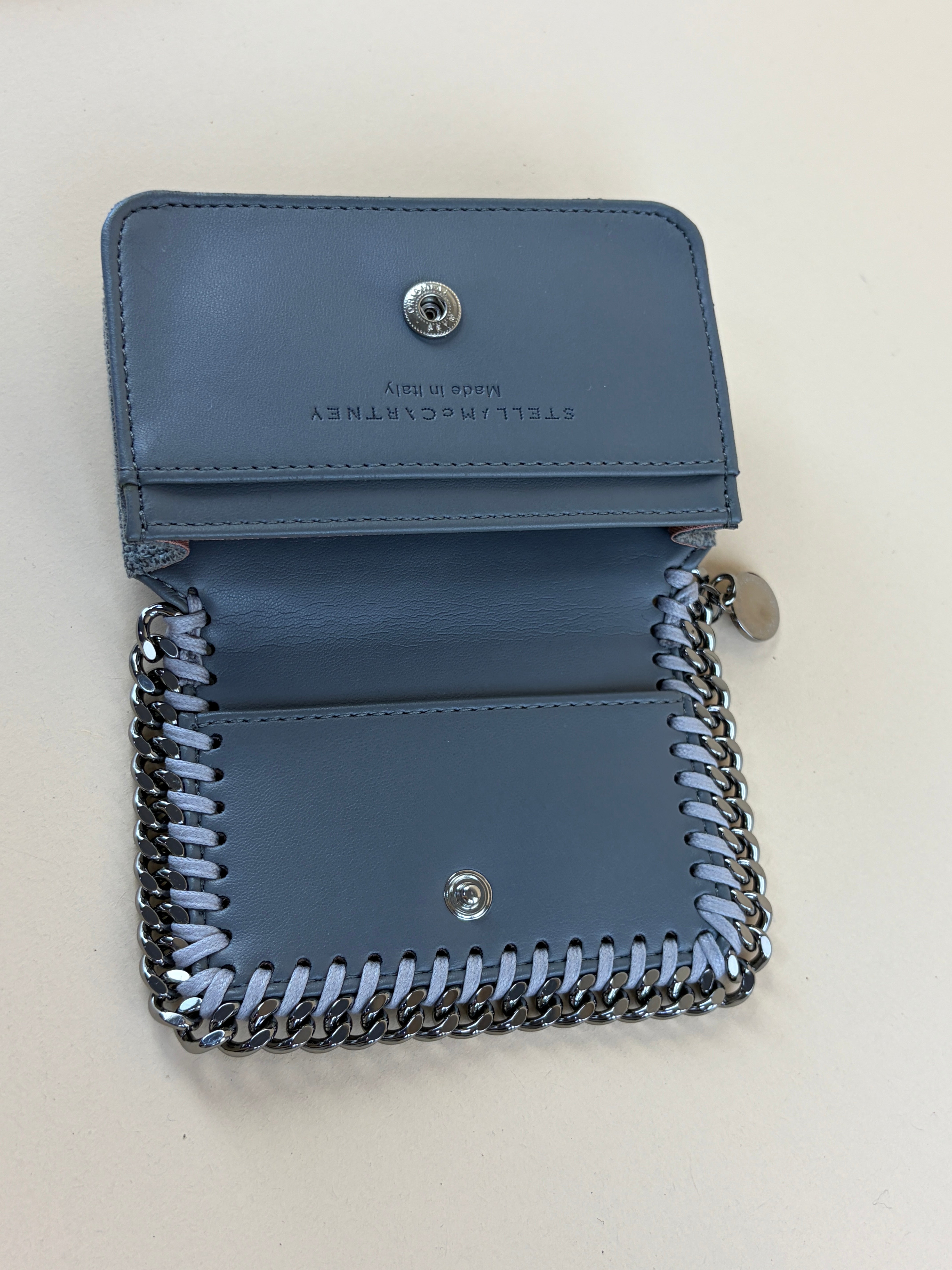 Stella Mccartney Grey Falabella Small Flap Wallet
