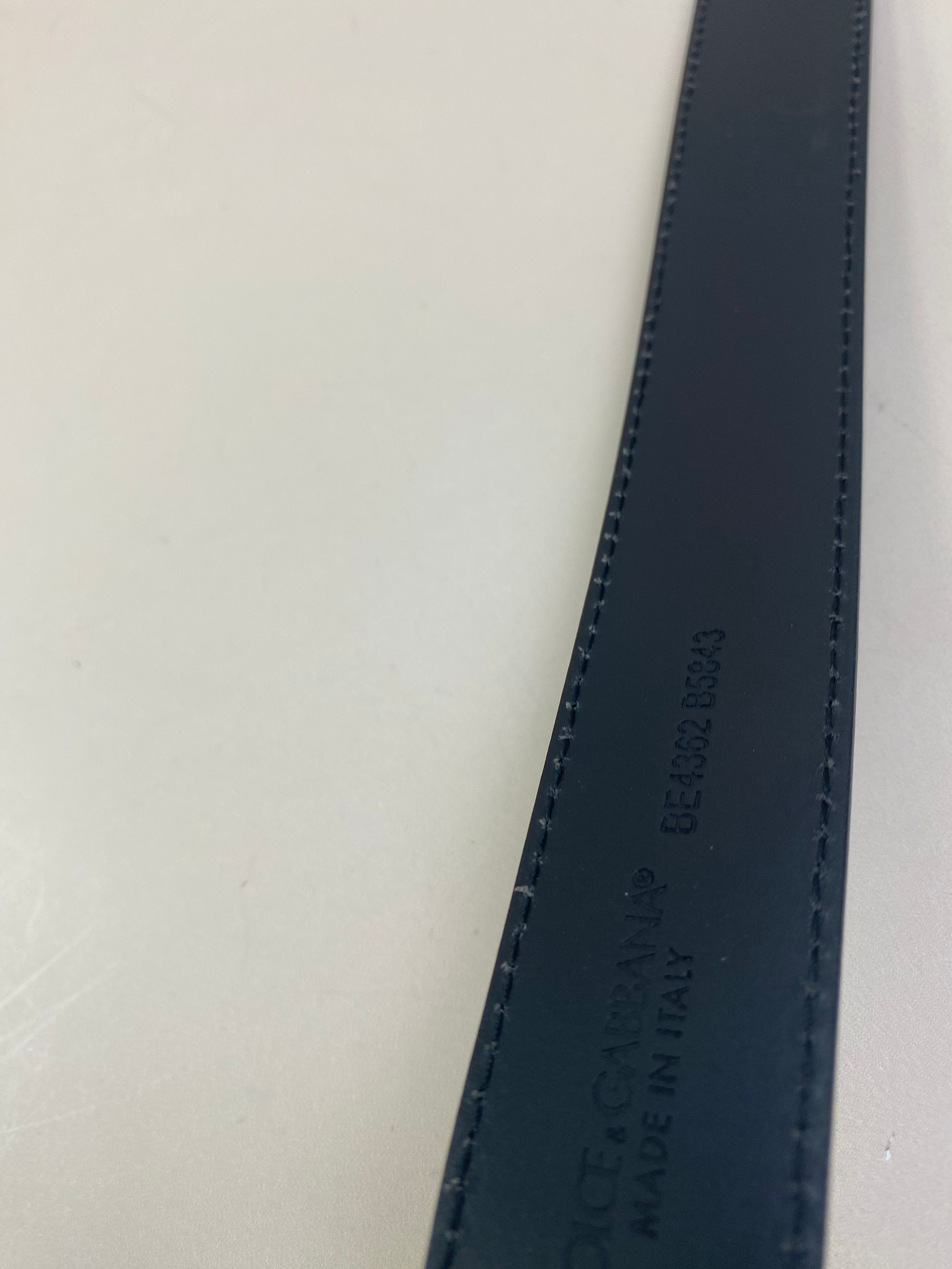 Dolce & Gabbana Black D&G Logo Belt