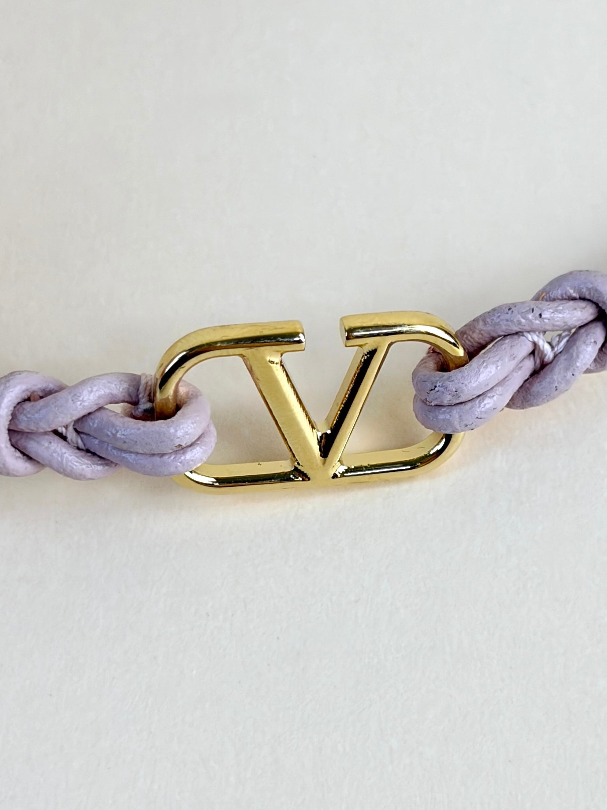 Valentino pink Vlogo signature bracelet gold