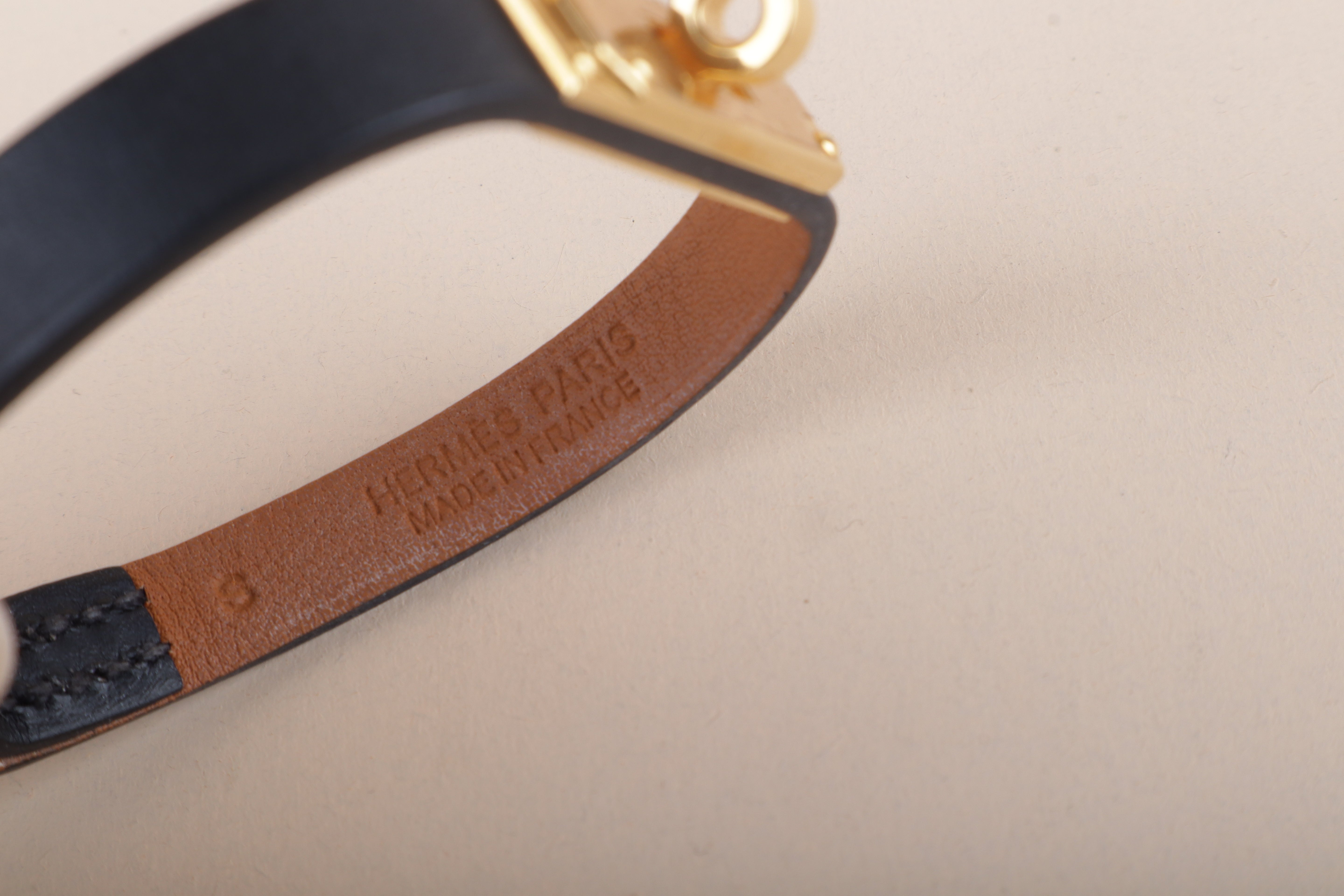Hermes Black Micro Kelly Bracelet