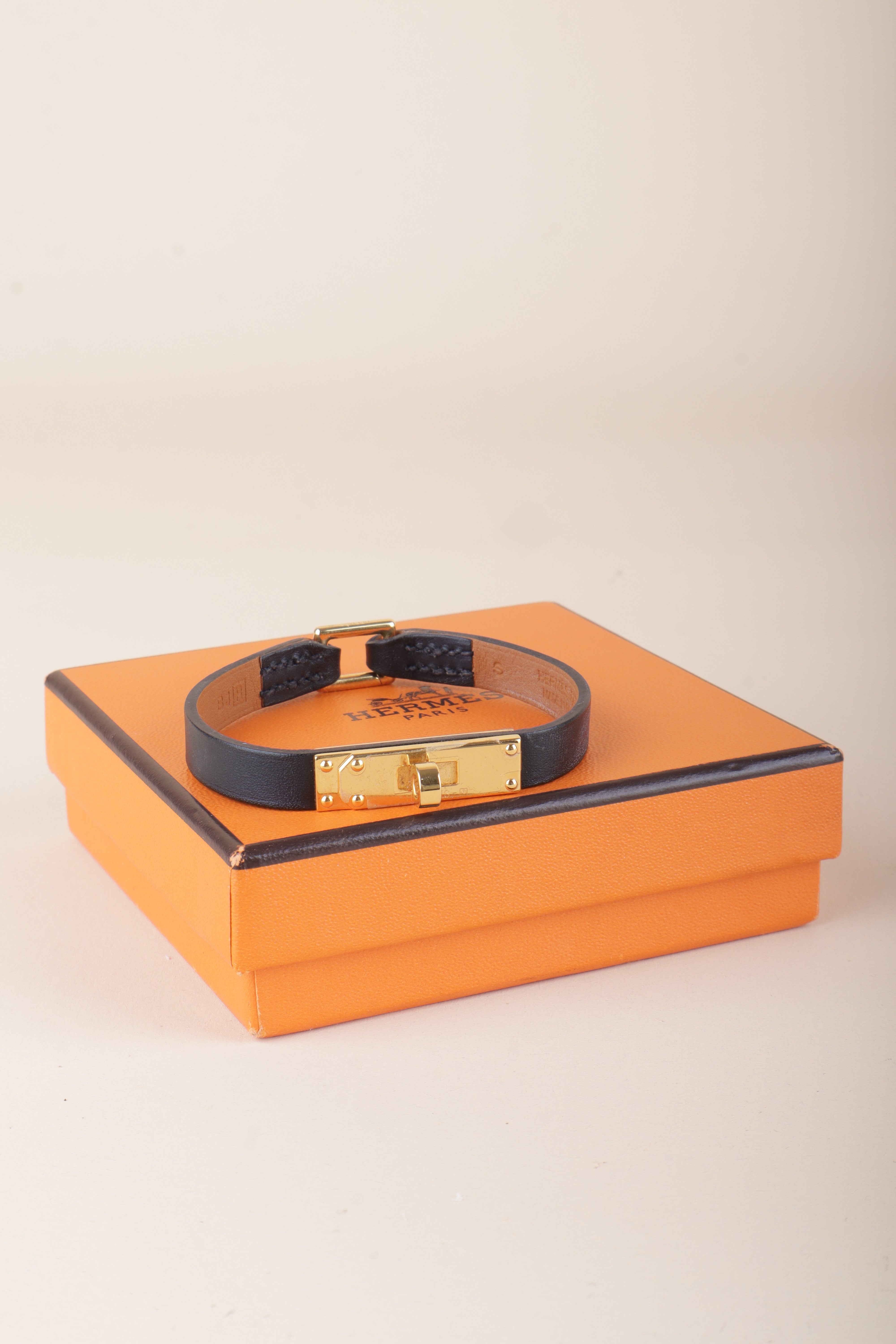 Hermes Black Micro Kelly Bracelet