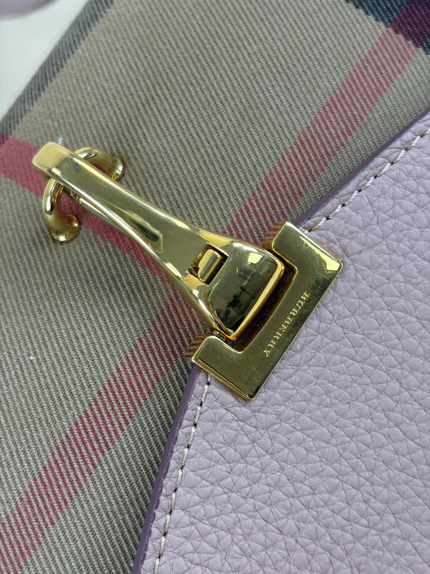 Burberry nude House Check Macken Crossbody Bag