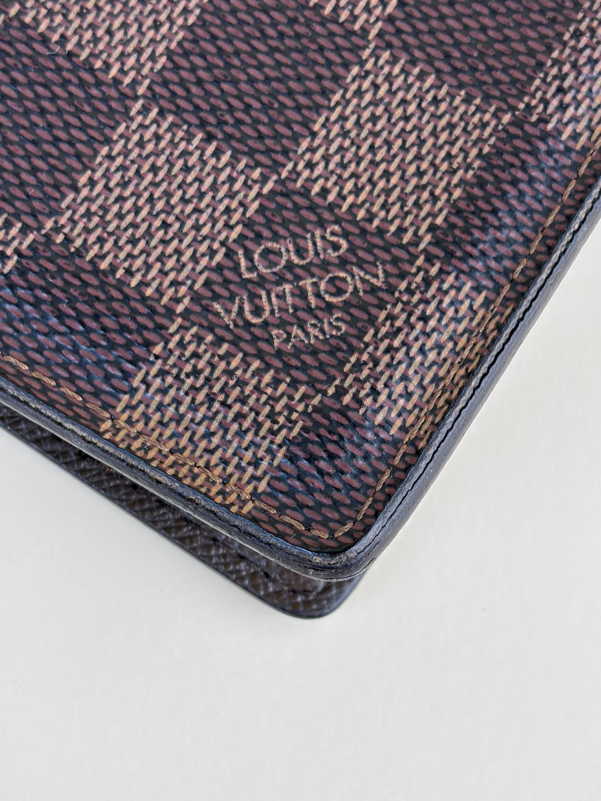 louis Vuitton Damier Ebene pocket organizer wallet