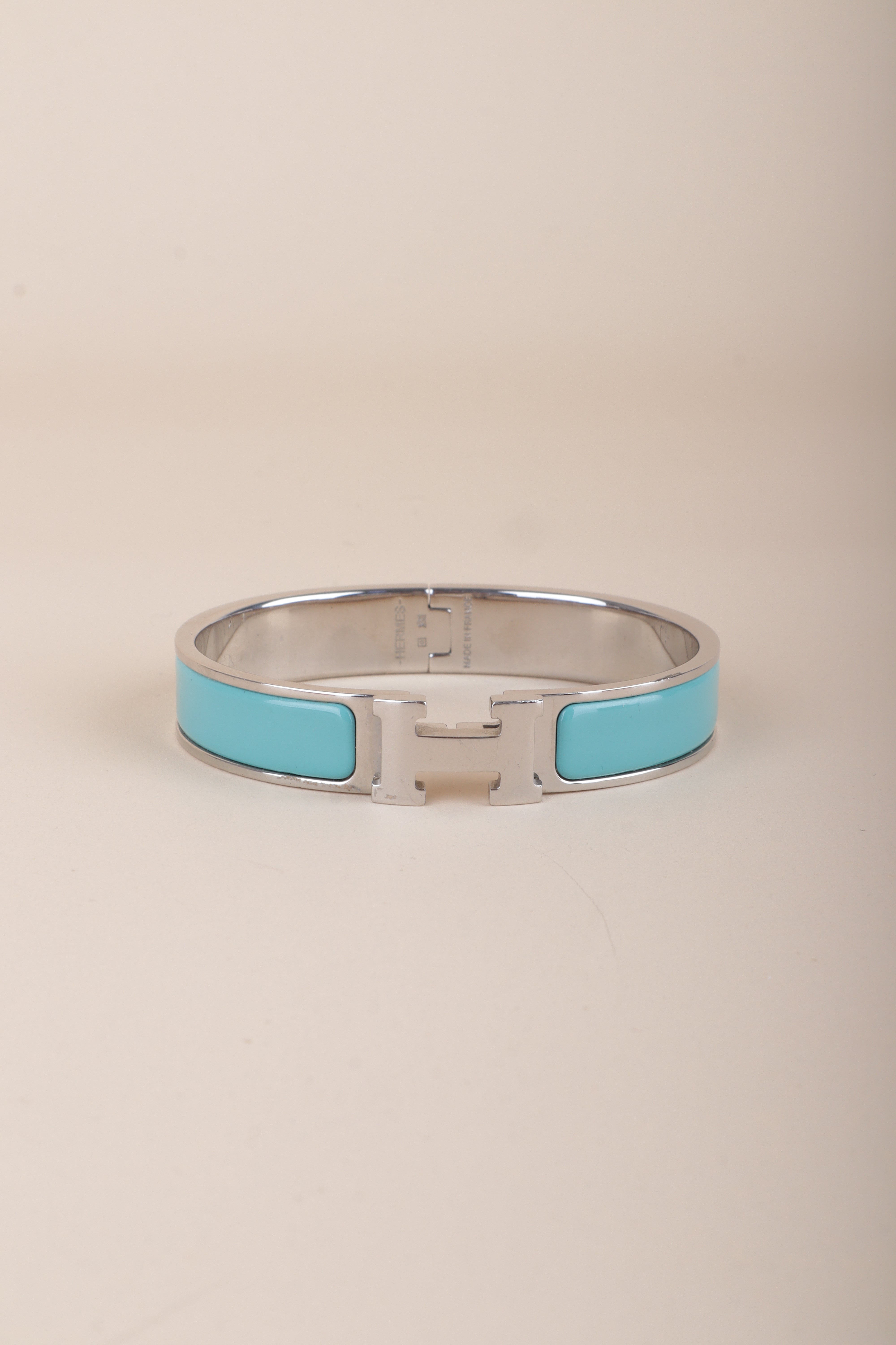Hermes Blue Polaire Clic H Bracelet