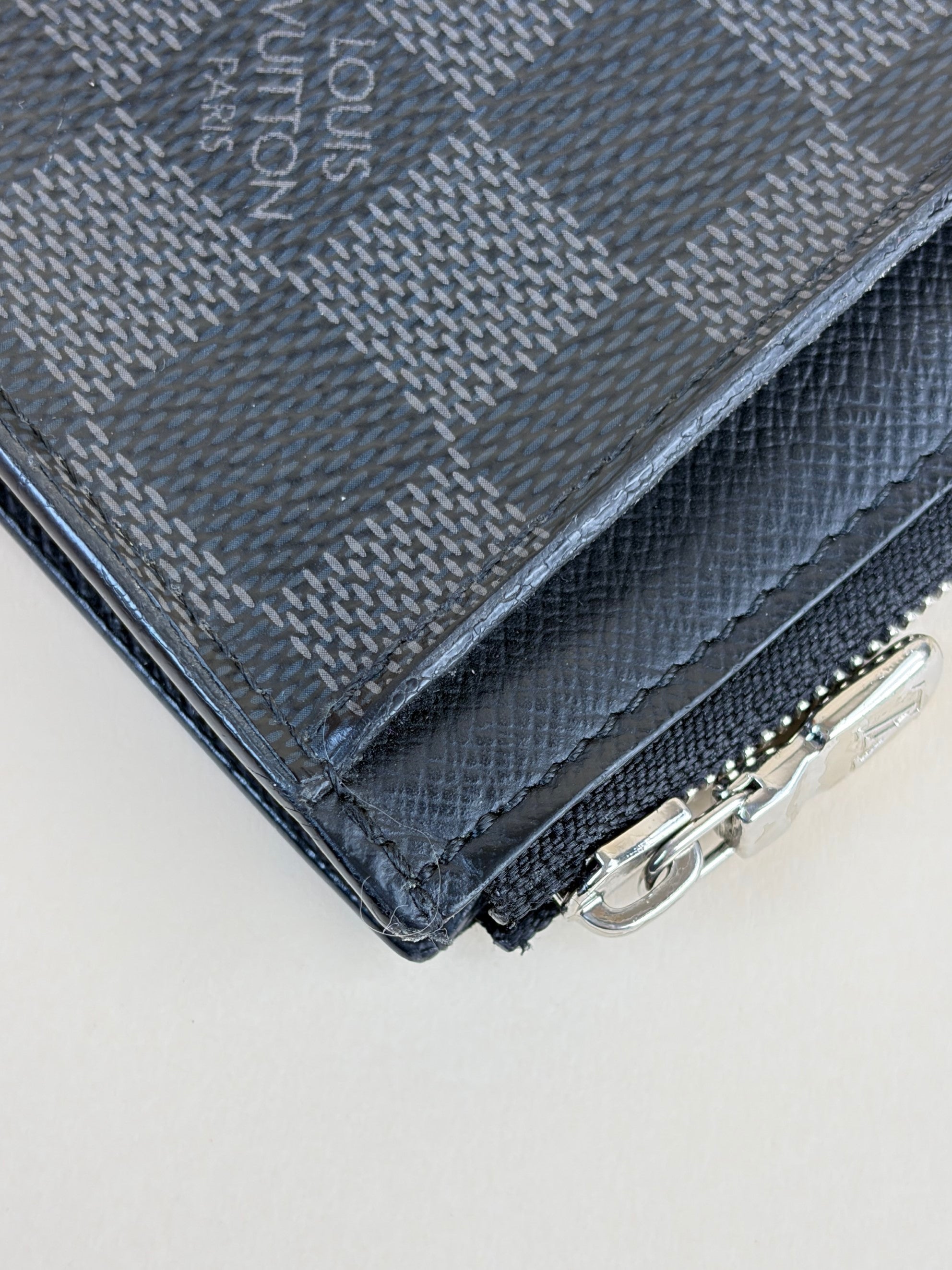 louis Vuitton Damier graphite coin zip card holder