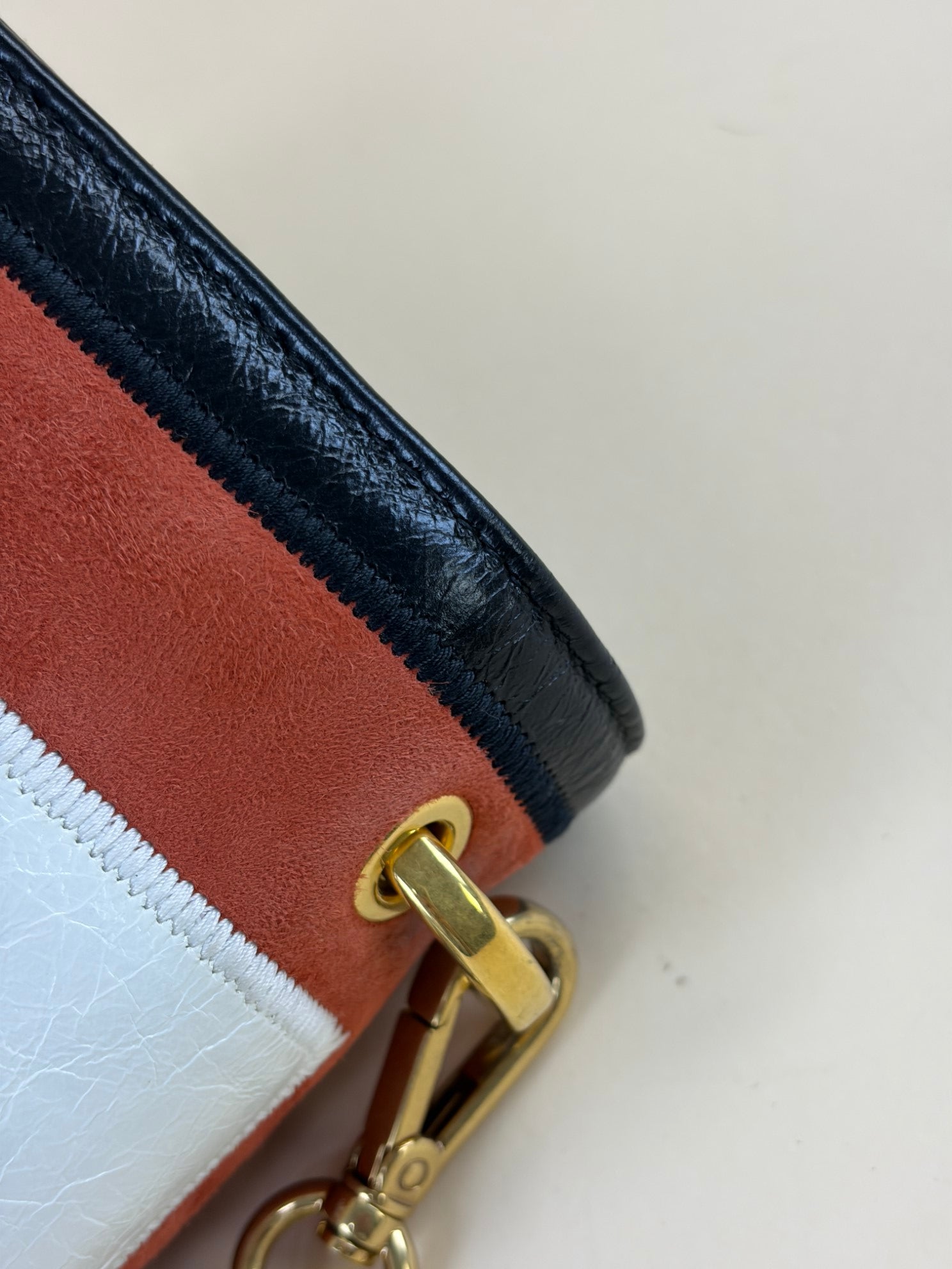 Fendi quilted leather multi color leather suede kan u