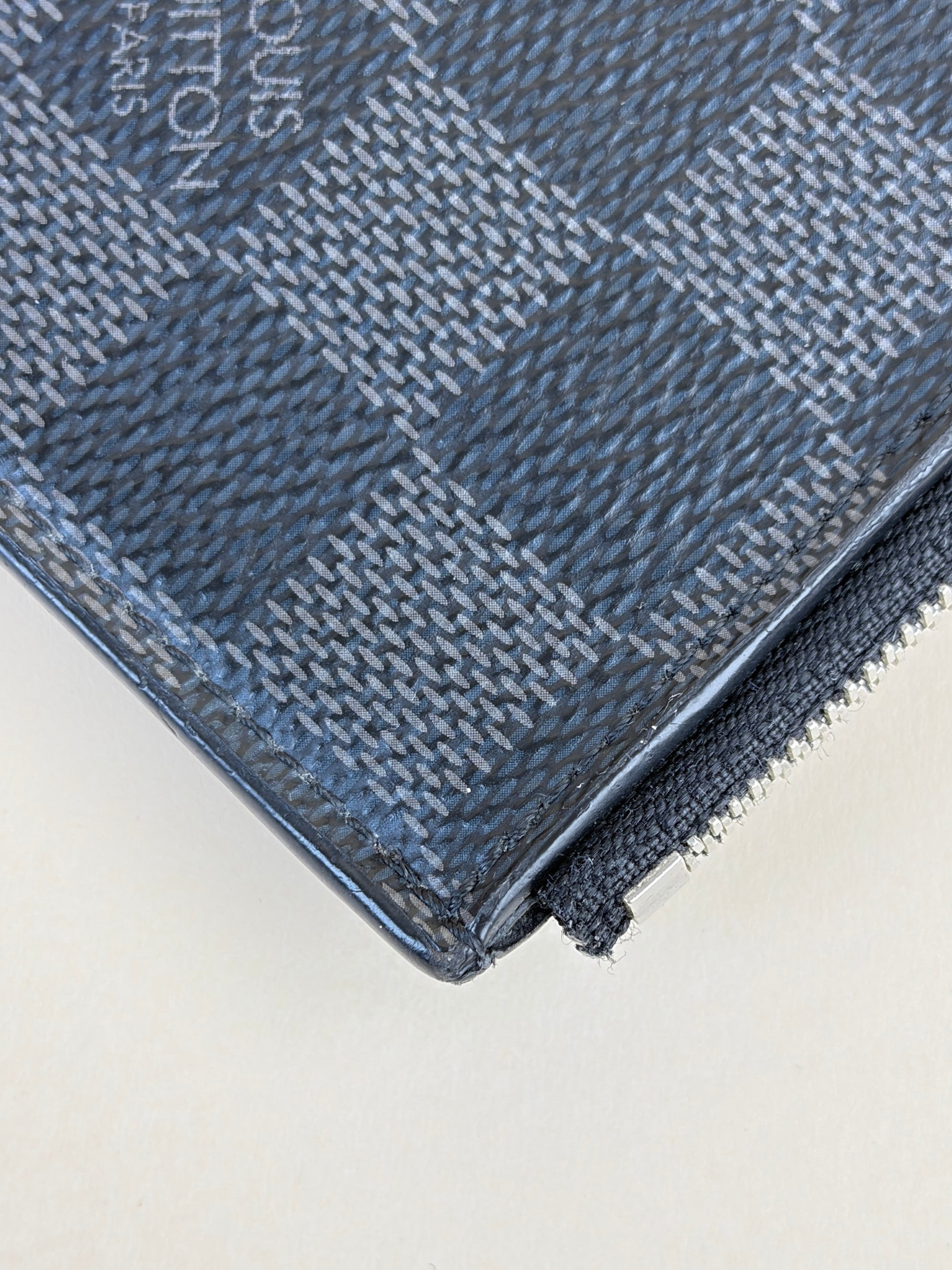 louis Vuitton Damier graphite coin zip card holder