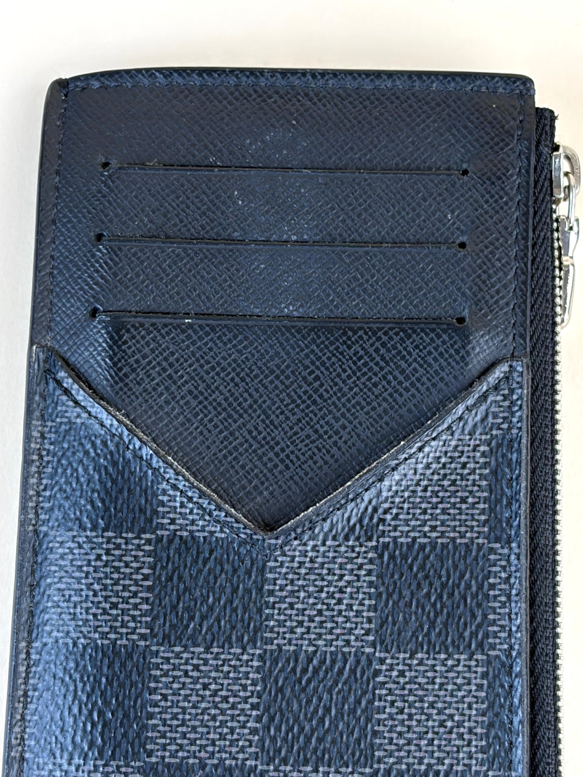 louis Vuitton Damier graphite coin zip card holder