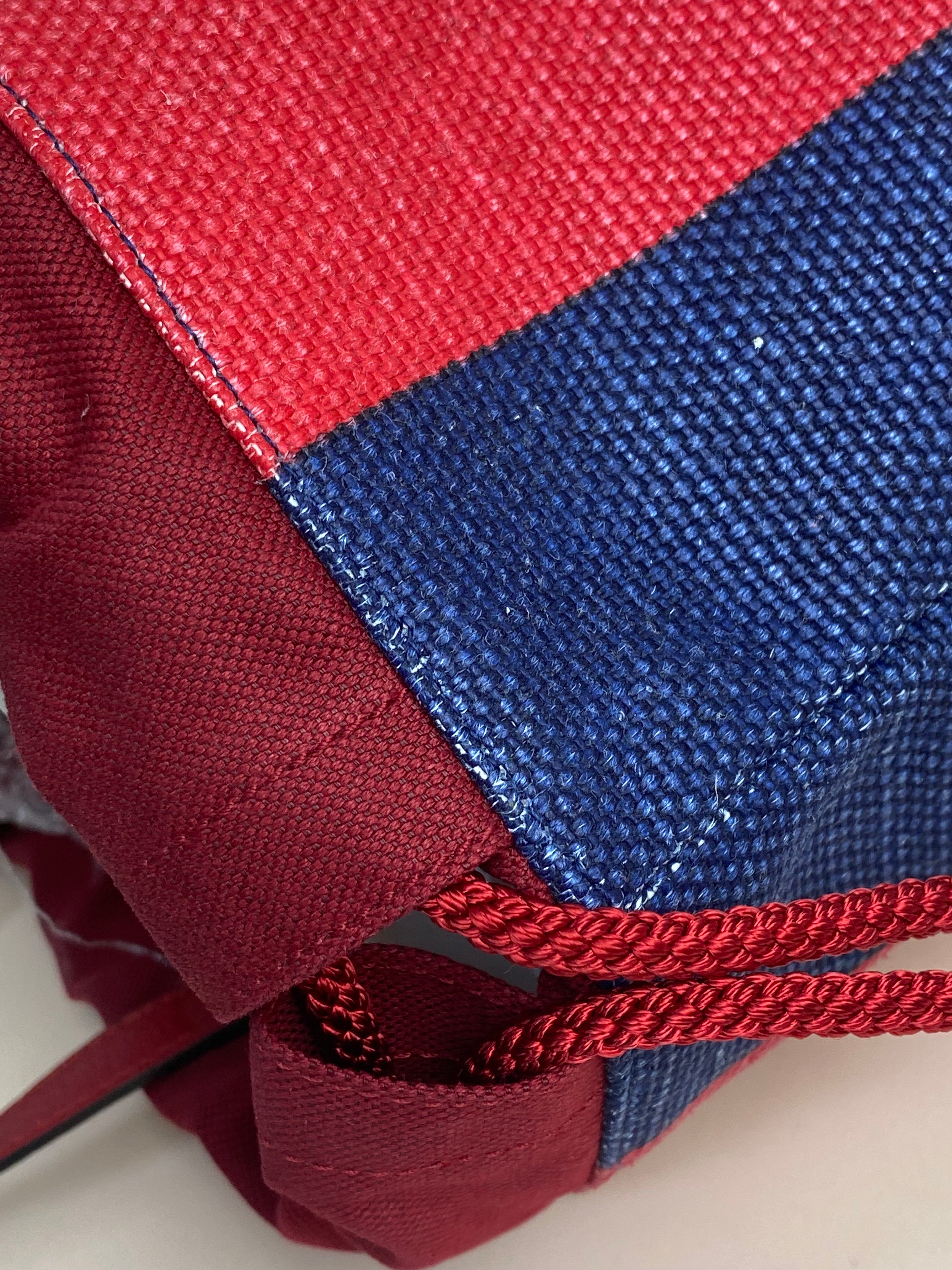 Gucci Tricolor Striped Backpack Bag