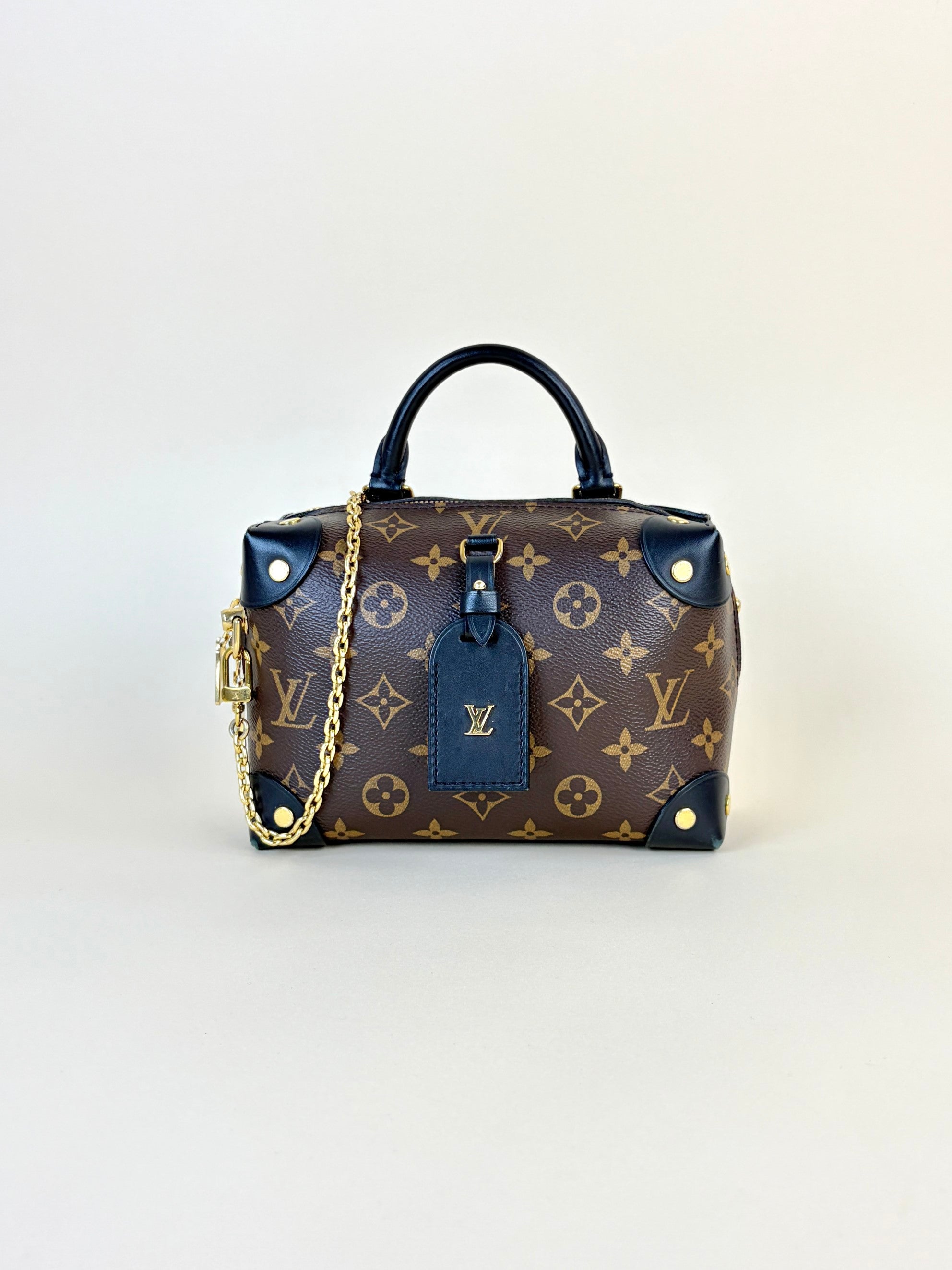 louis Vuitton monogram black petite male souple bag