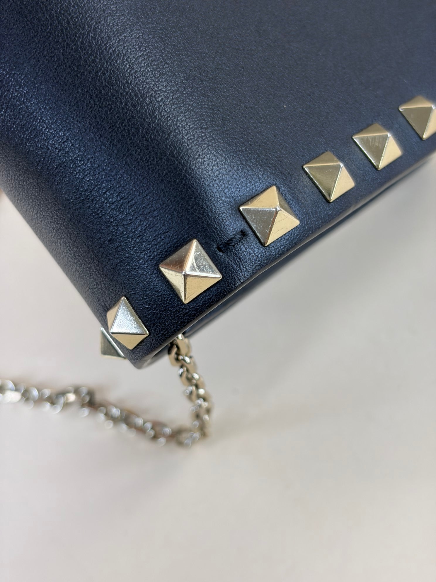 Valentino black Rock stud Mini Chain Crossbody Bag