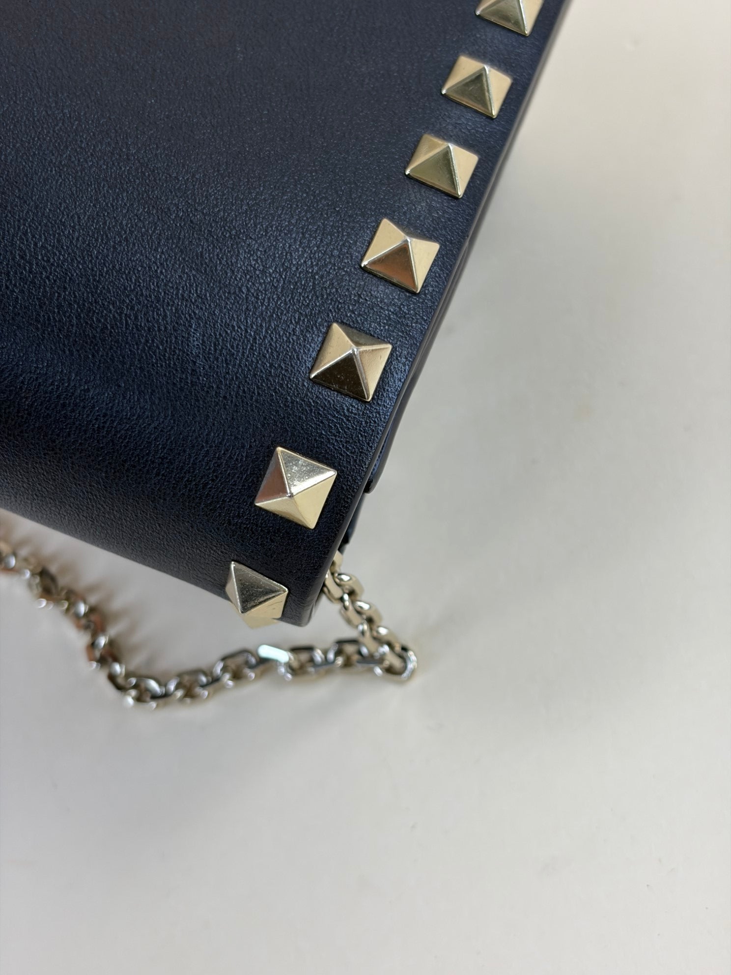 Valentino black Rock stud Mini Chain Crossbody Bag