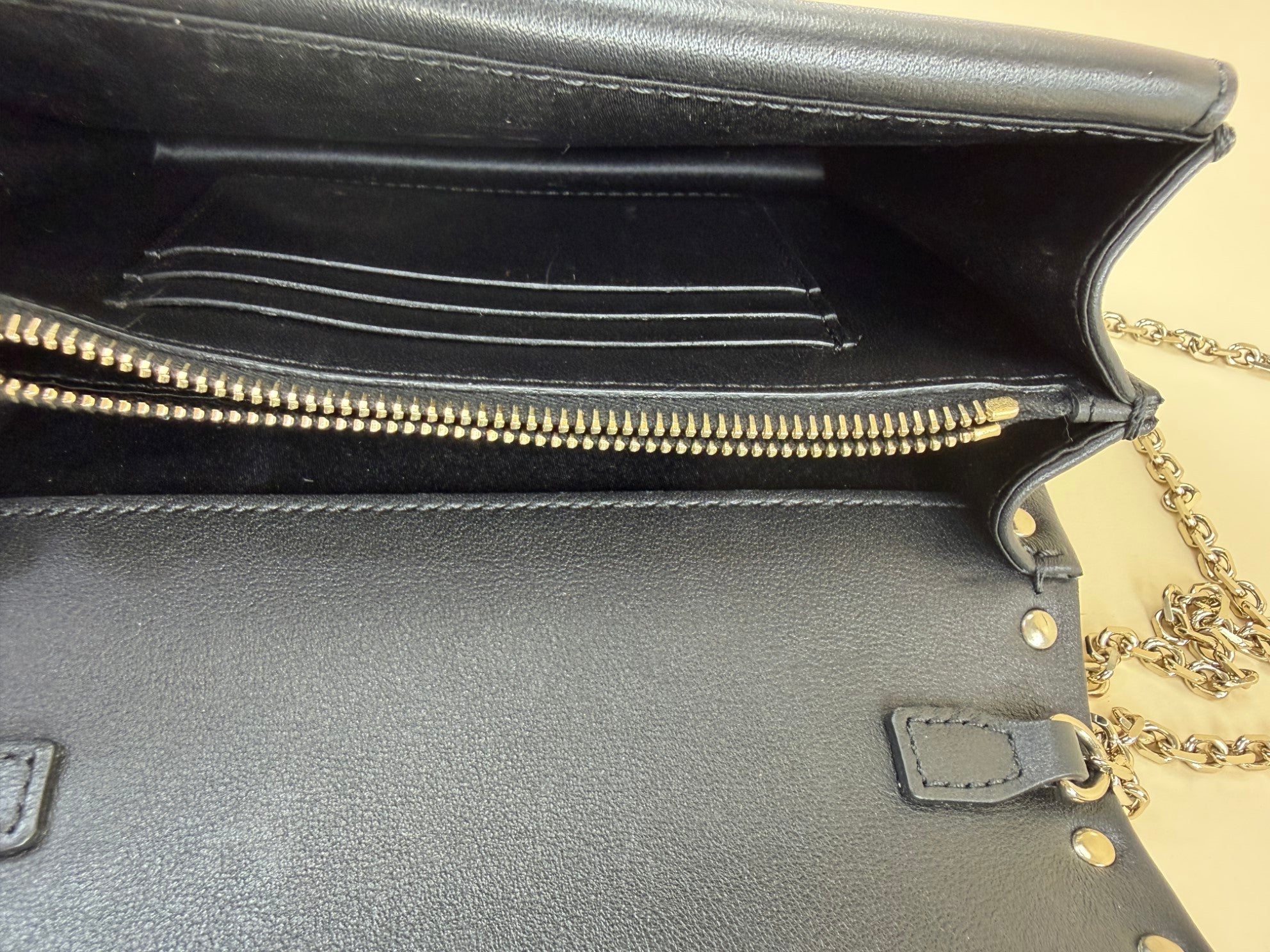 Valentino black Rock stud Mini Chain Crossbody Bag