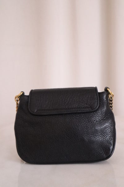 Gucci Black Pebbled Small 1973 Chain Bag