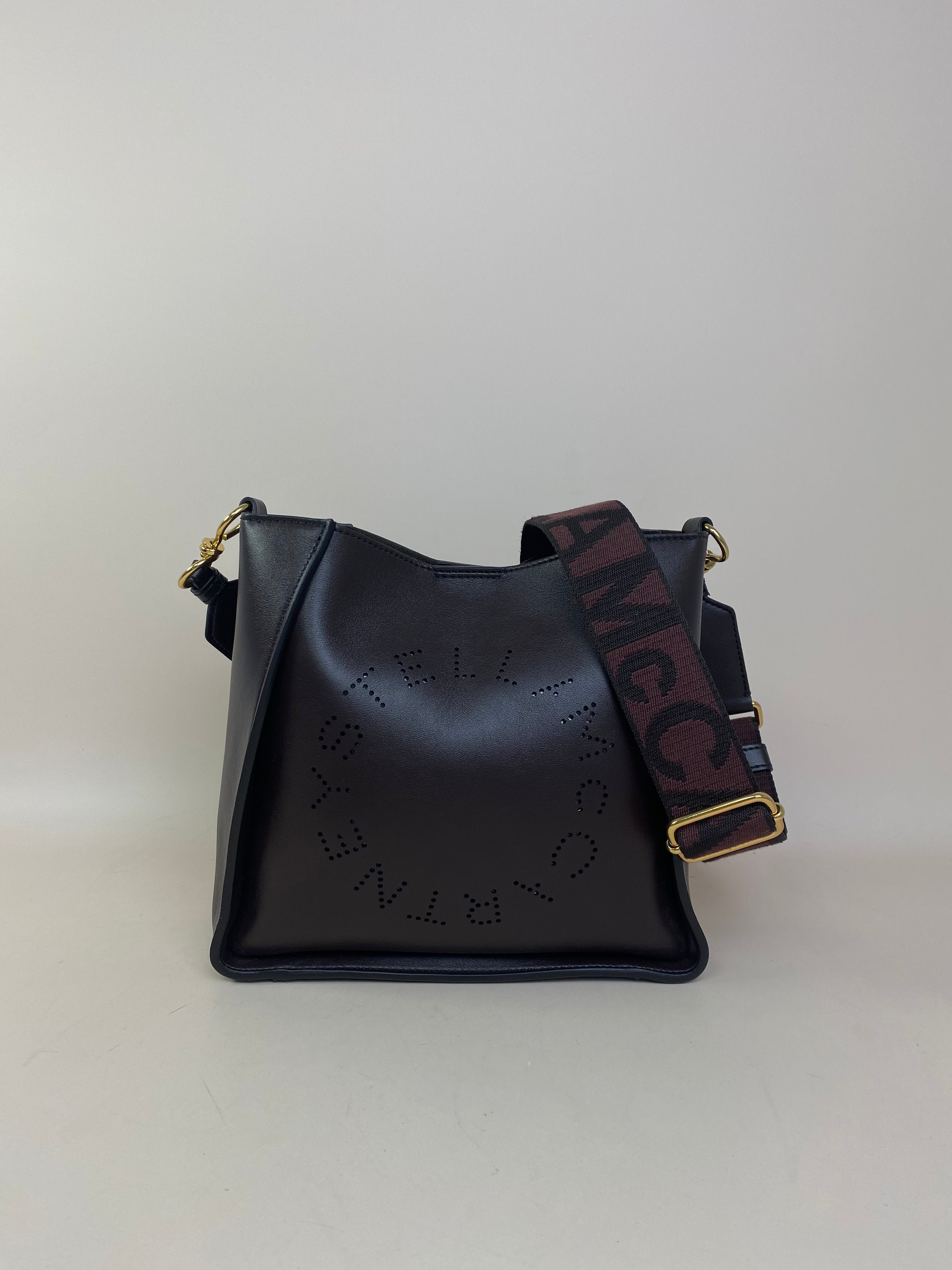 Stella Mccartney Brown Logo Crossbody Bag