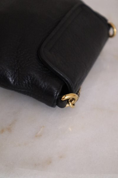 Gucci Black Pebbled Small 1973 Chain Bag