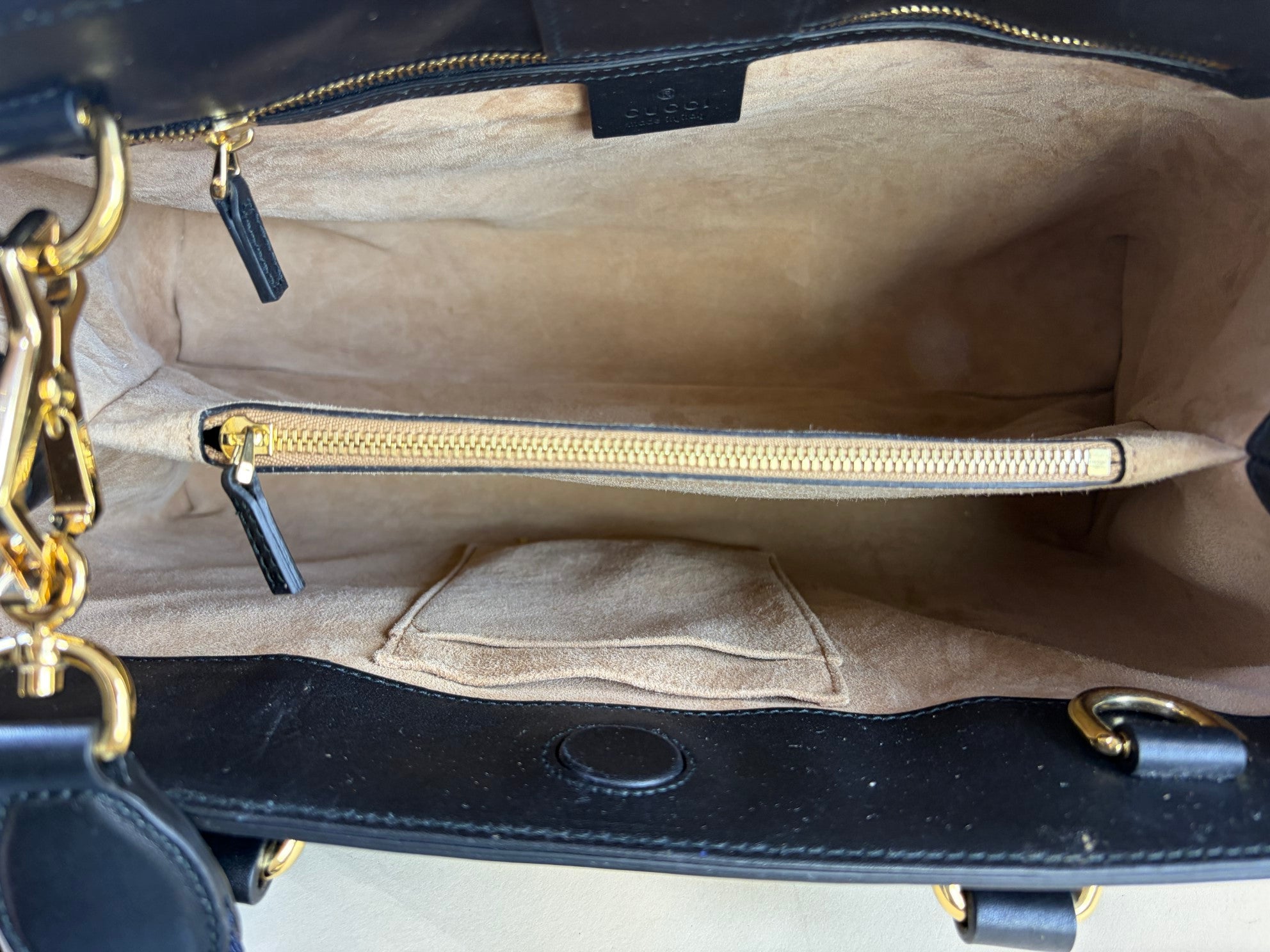 Gucci black Sylvie large Top Handle bag