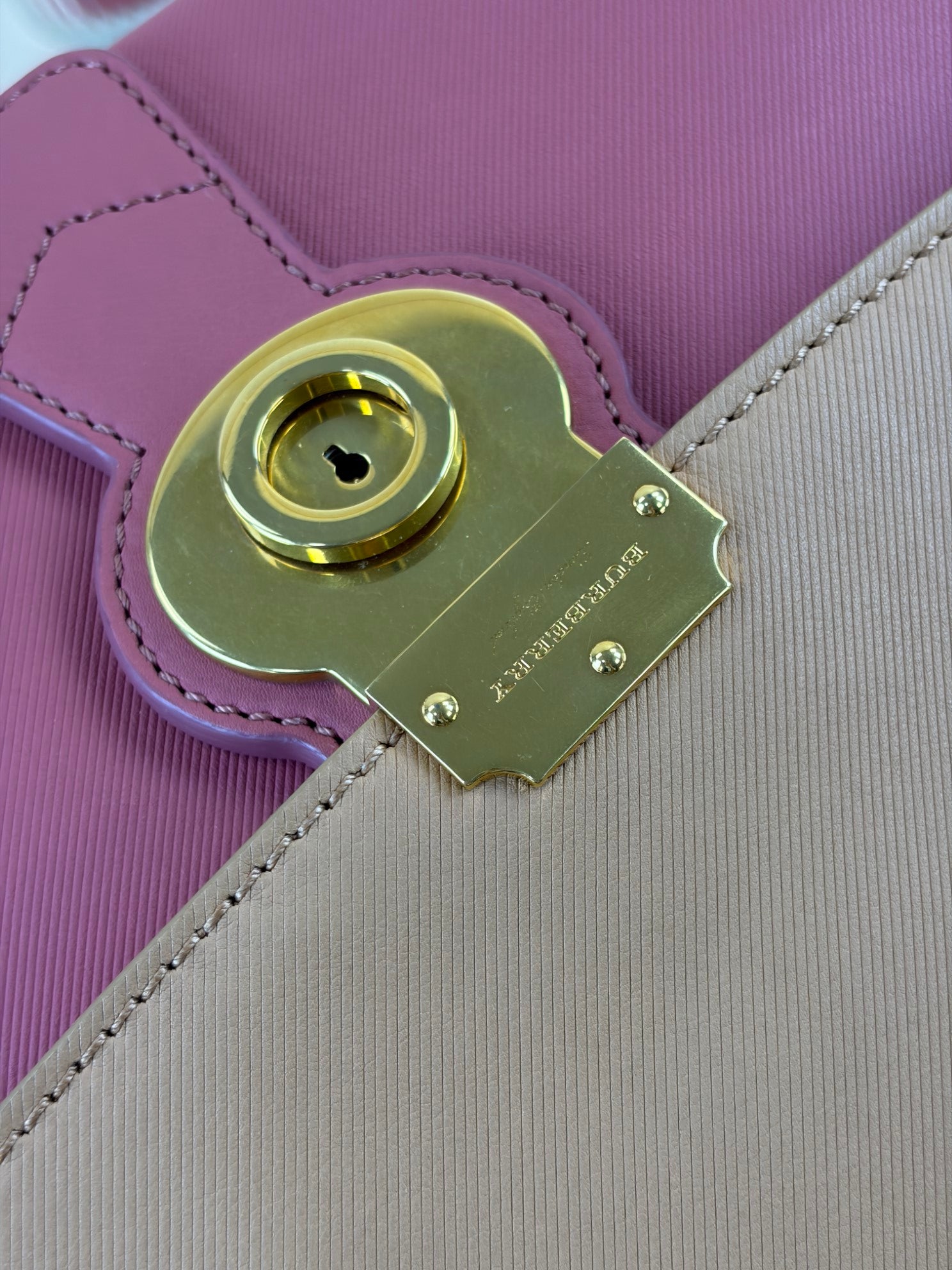 Burberry tri color medium DK Top Handle Bag