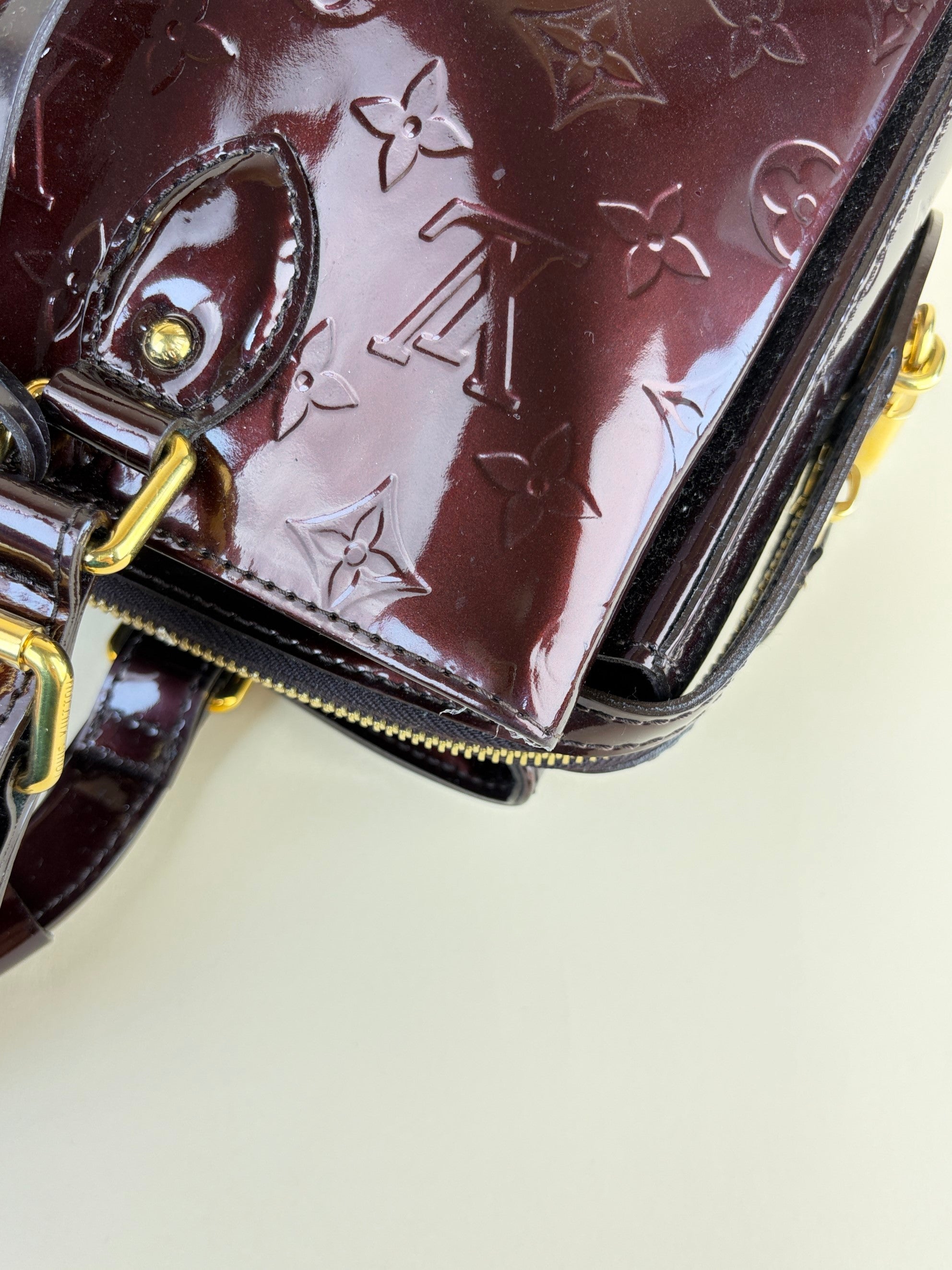 Louis Vuitton Amarante Monogram Vernis Melrose avenue tote bag