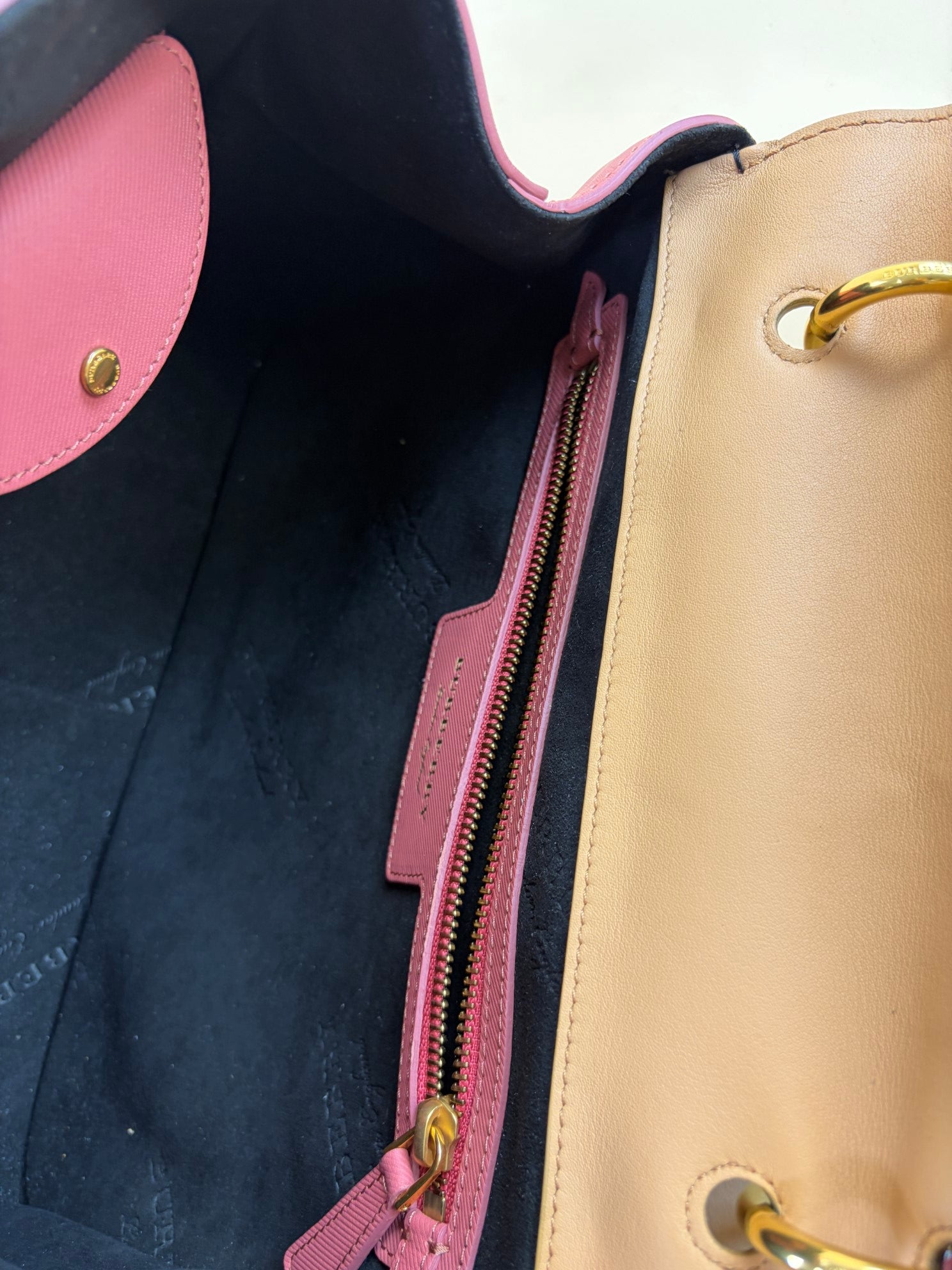 Burberry tri color medium DK Top Handle Bag