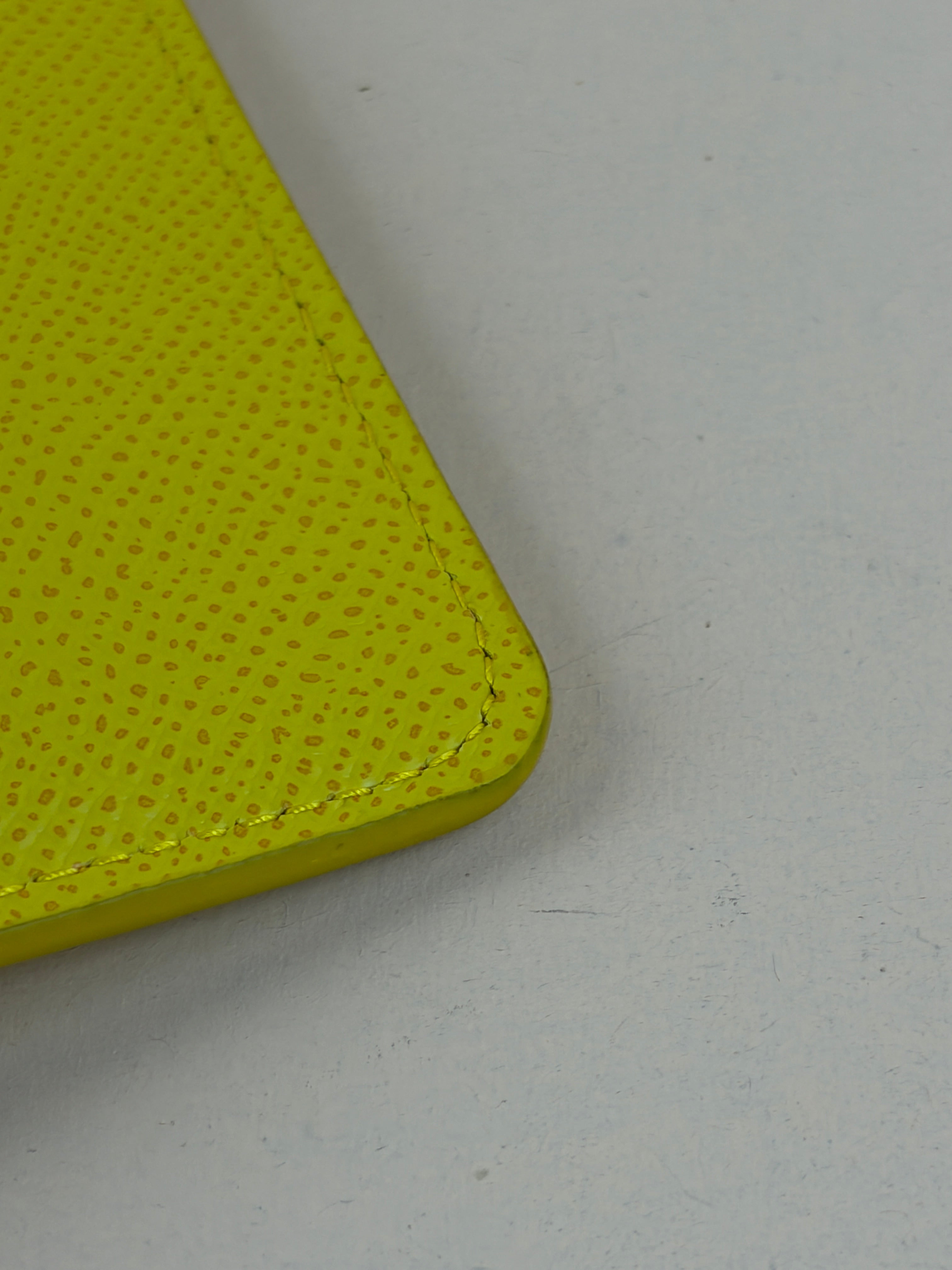 Dolce & Gabbana Yellow Dauphine Zip Card Holder