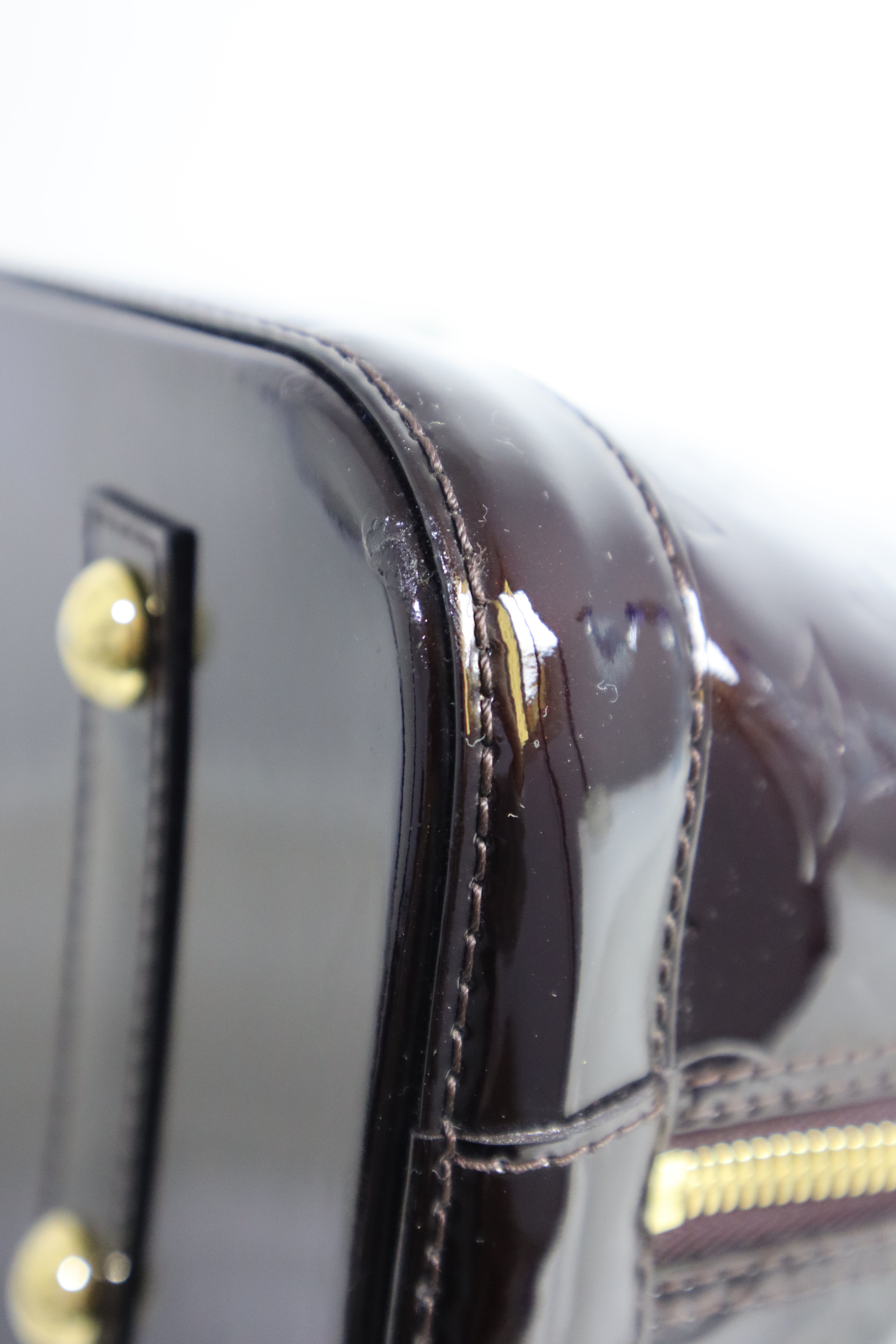 Louis Vuitton Black Vernis Alma Tote Bag