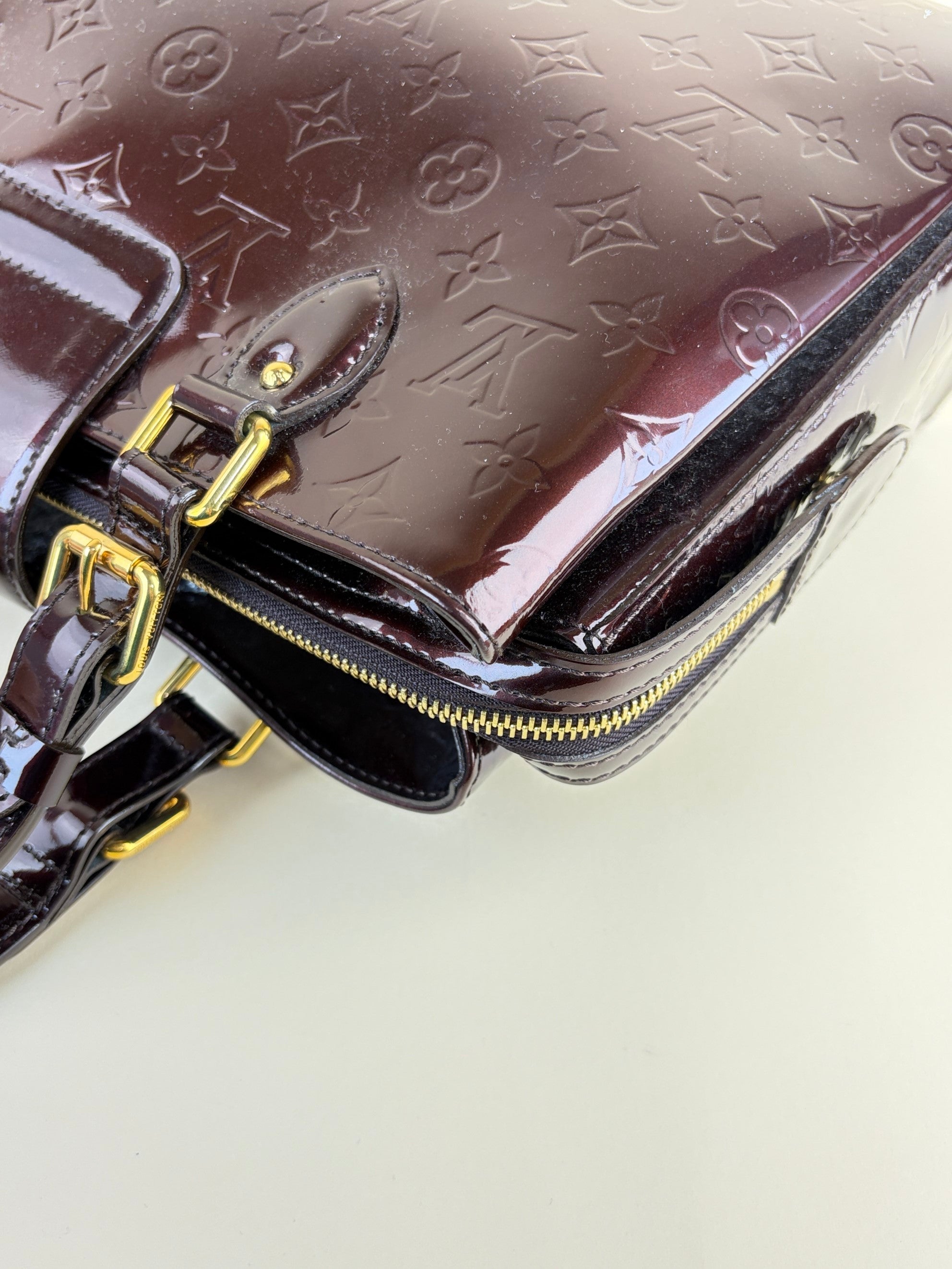 Louis Vuitton Amarante Monogram Vernis Melrose avenue tote bag