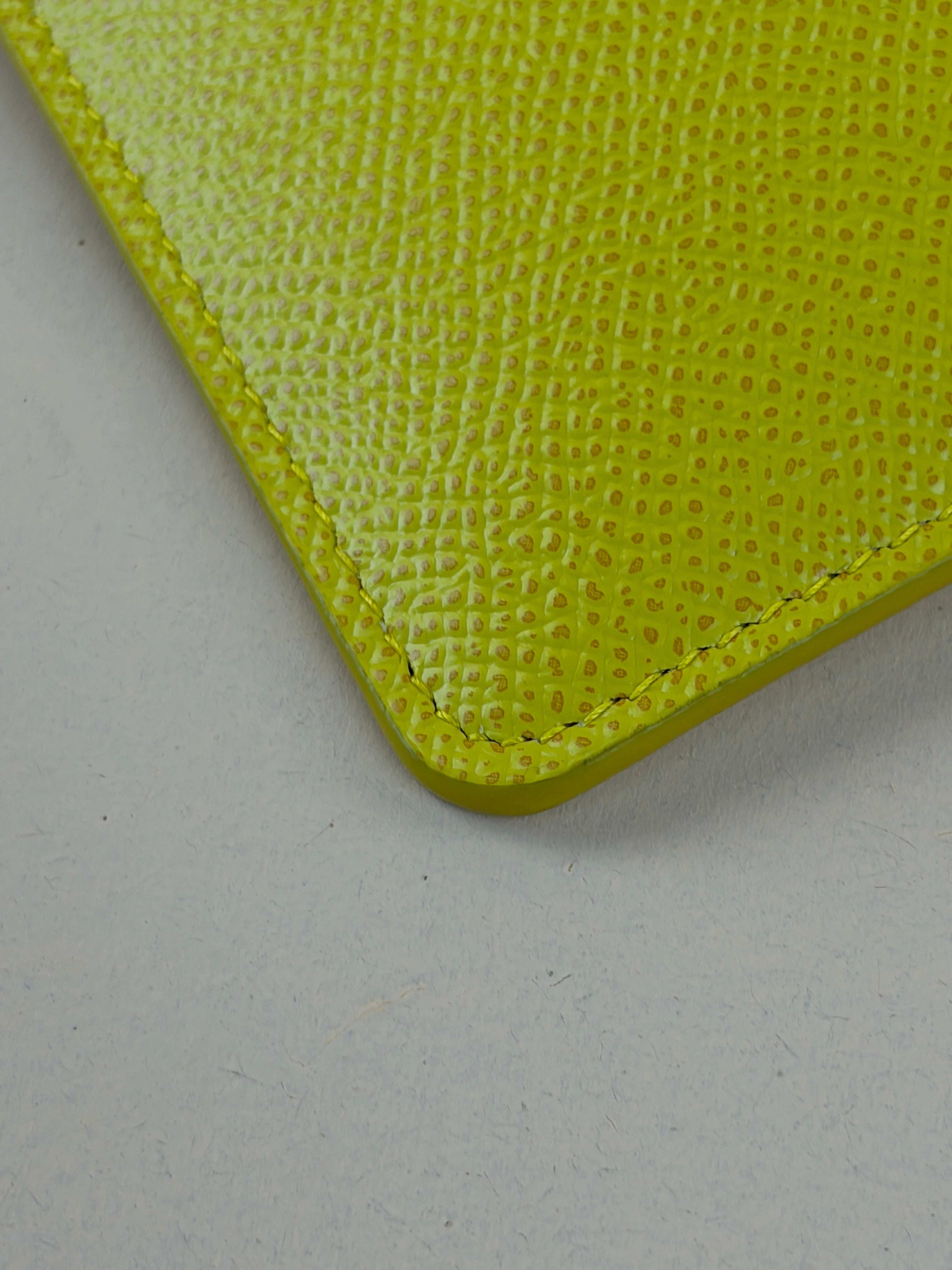 Dolce & Gabbana Yellow Dauphine Zip Card Holder