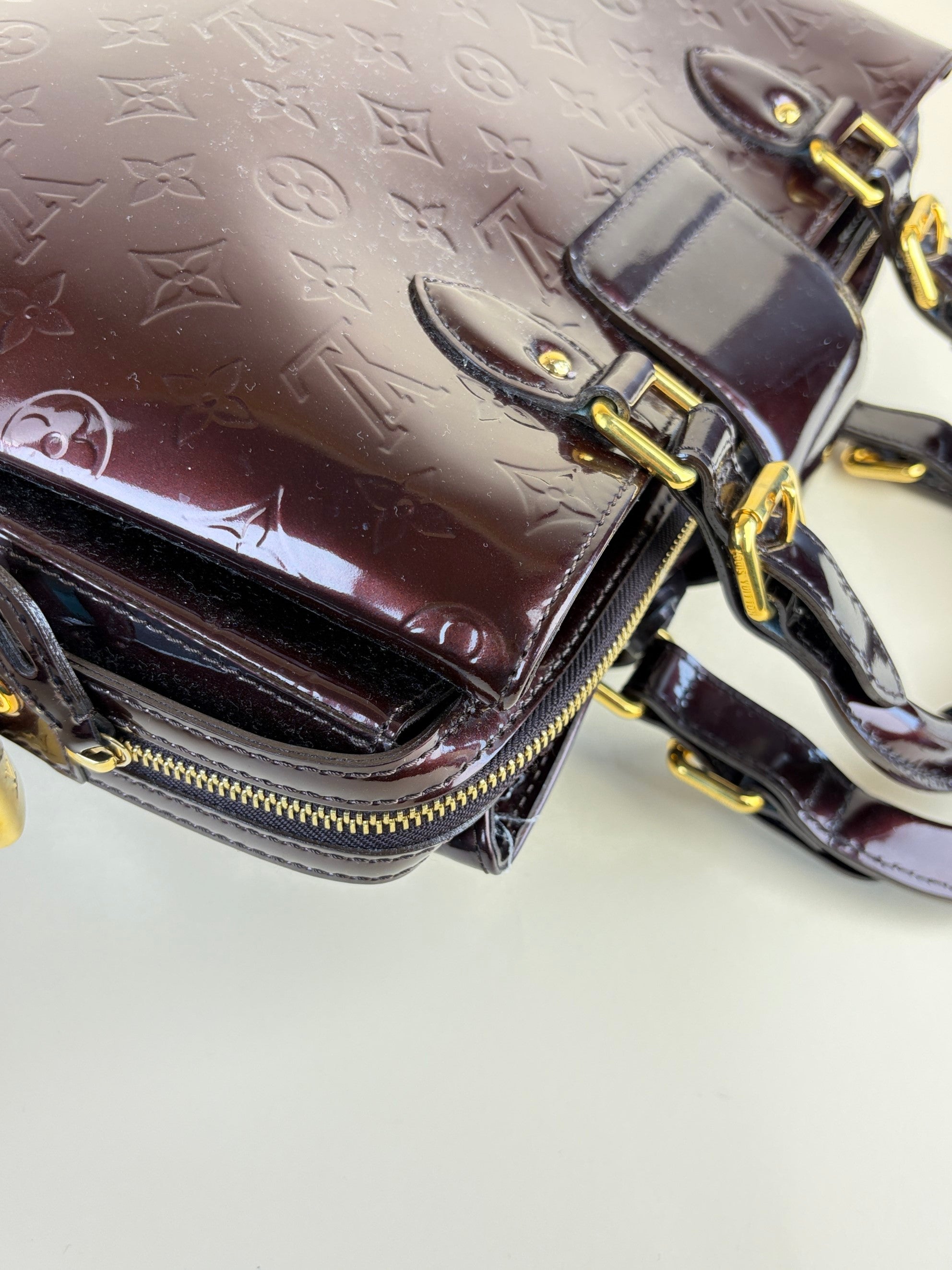 Louis Vuitton Amarante Monogram Vernis Melrose avenue tote bag