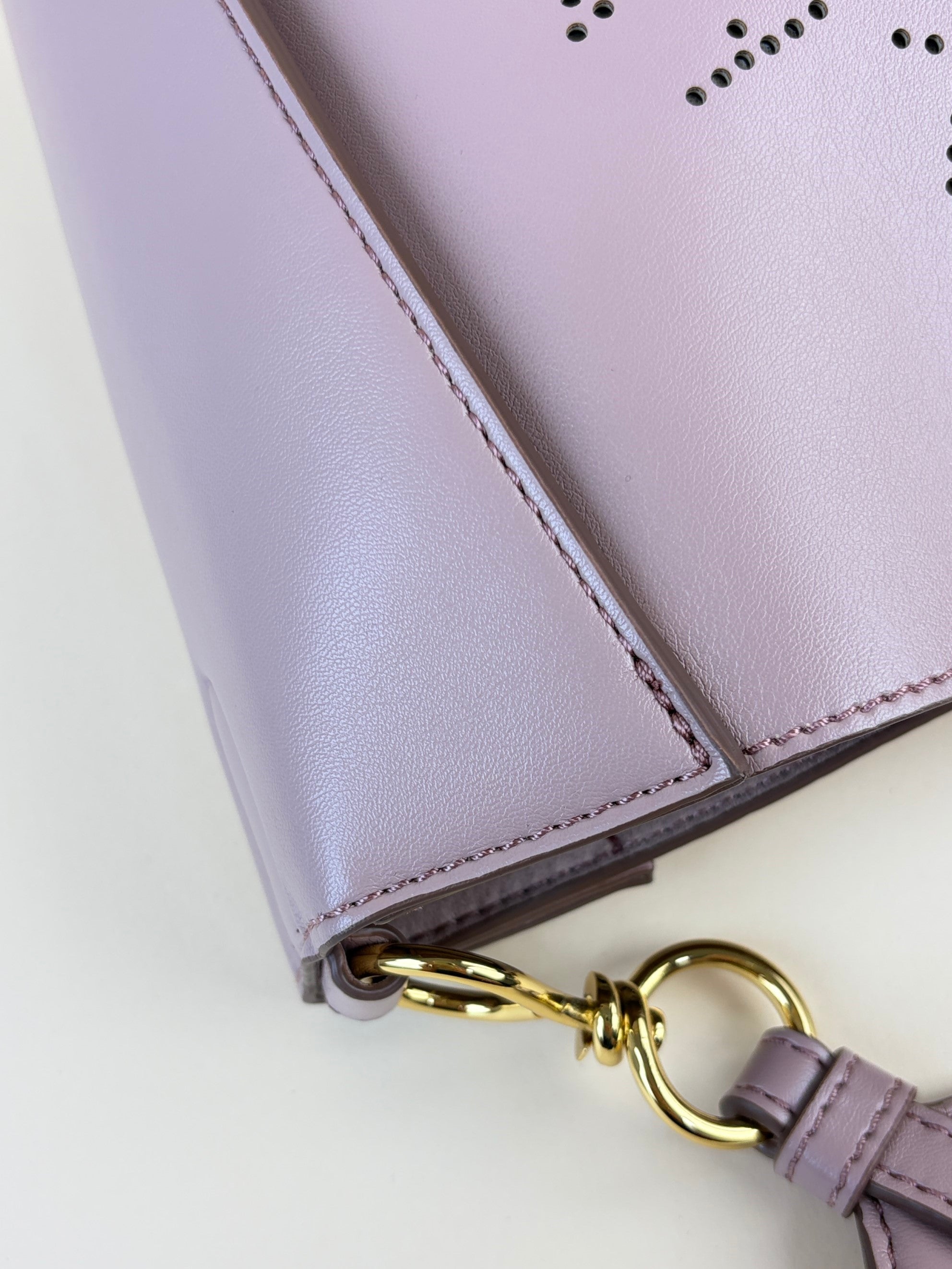 Stella Mccartney Powder Pink Nappa Logo Square Crossbody Bag