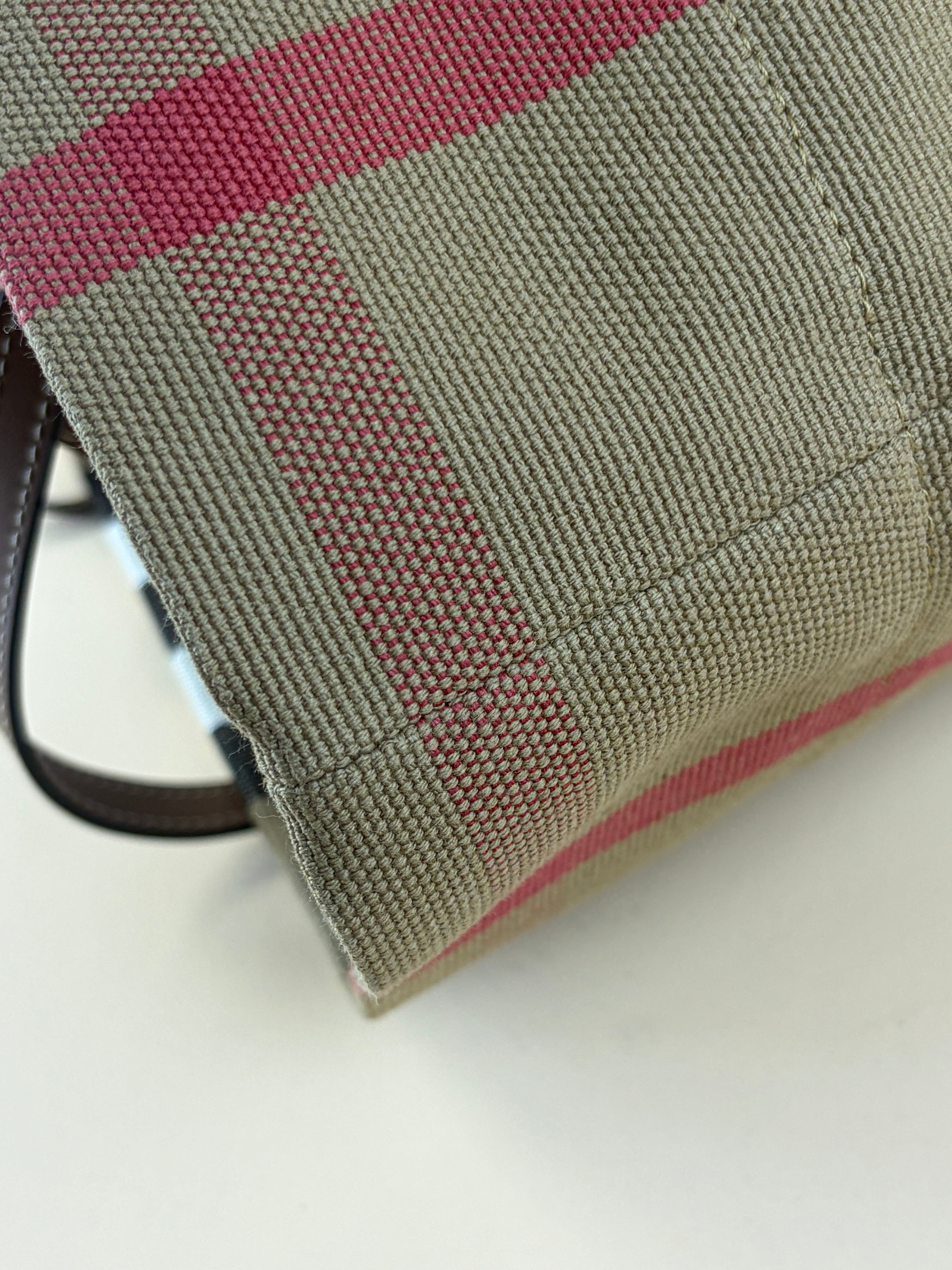 Burberry Brown Giant Check Medium London Tote Bag