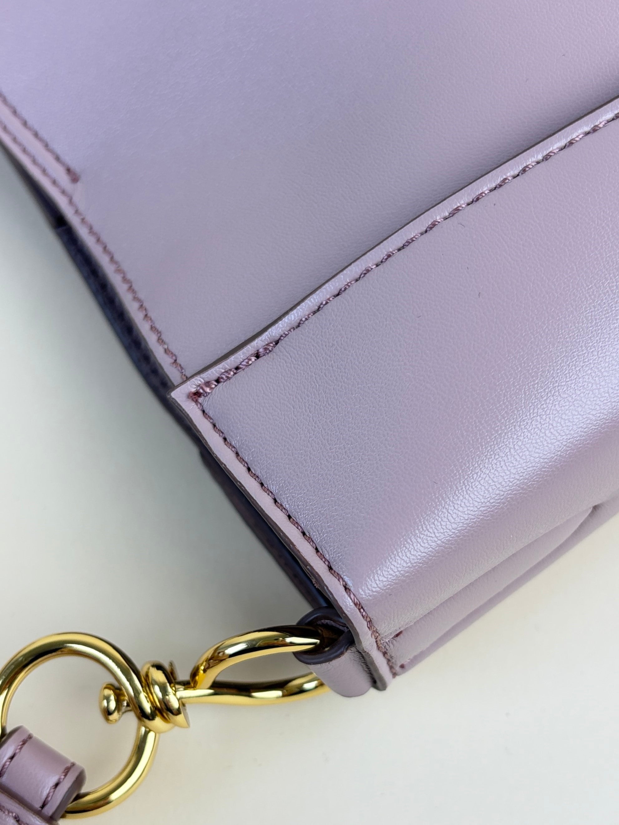Stella Mccartney Powder Pink Nappa Logo Square Crossbody Bag