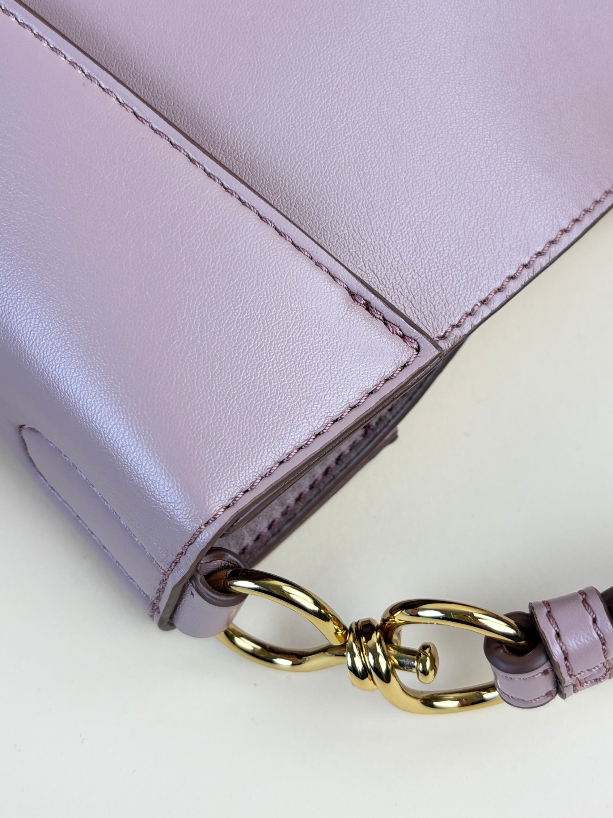 Stella Mccartney Powder Pink Nappa Logo Square Crossbody Bag