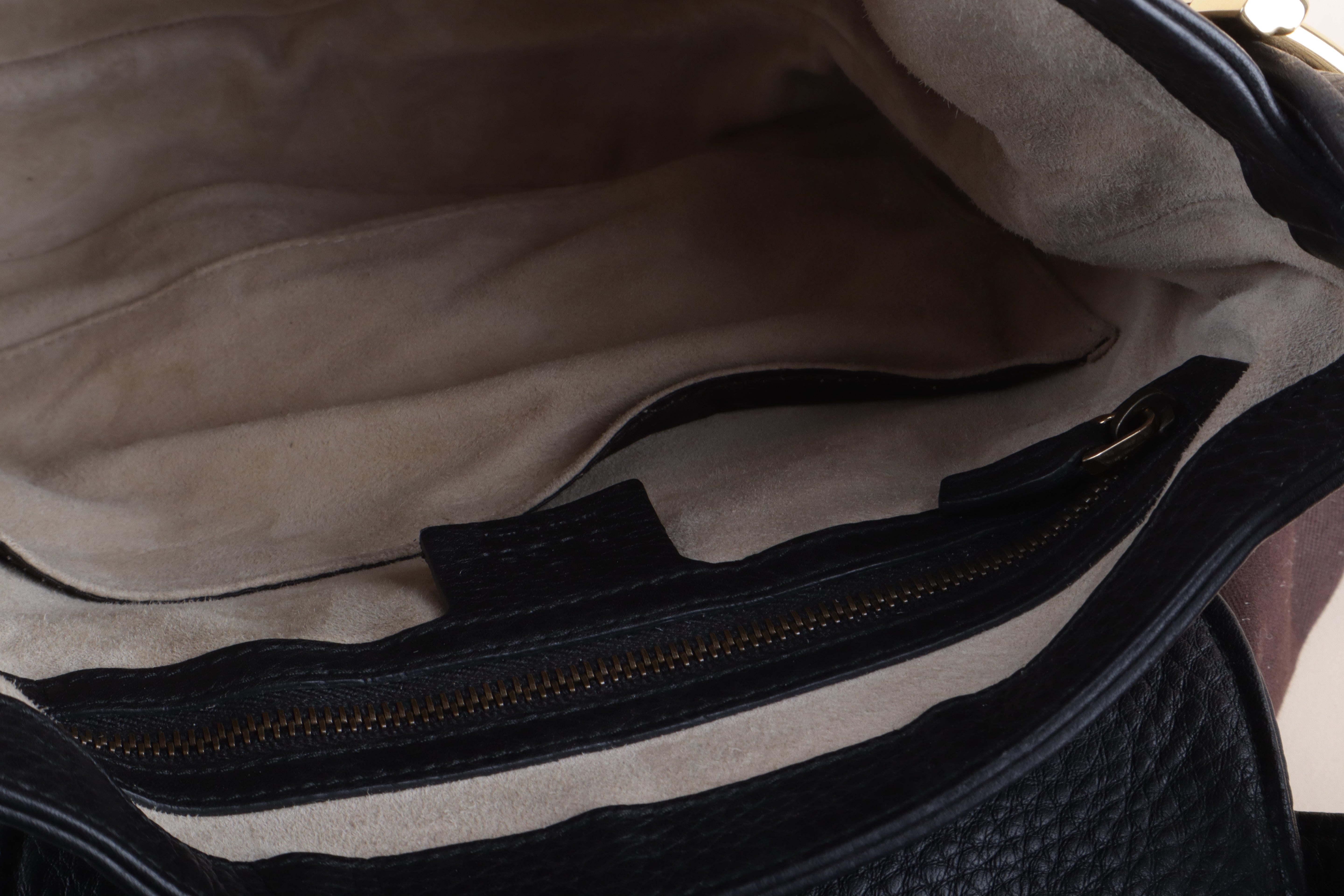 Gucci Black Pebbled 1973 Medium Bag