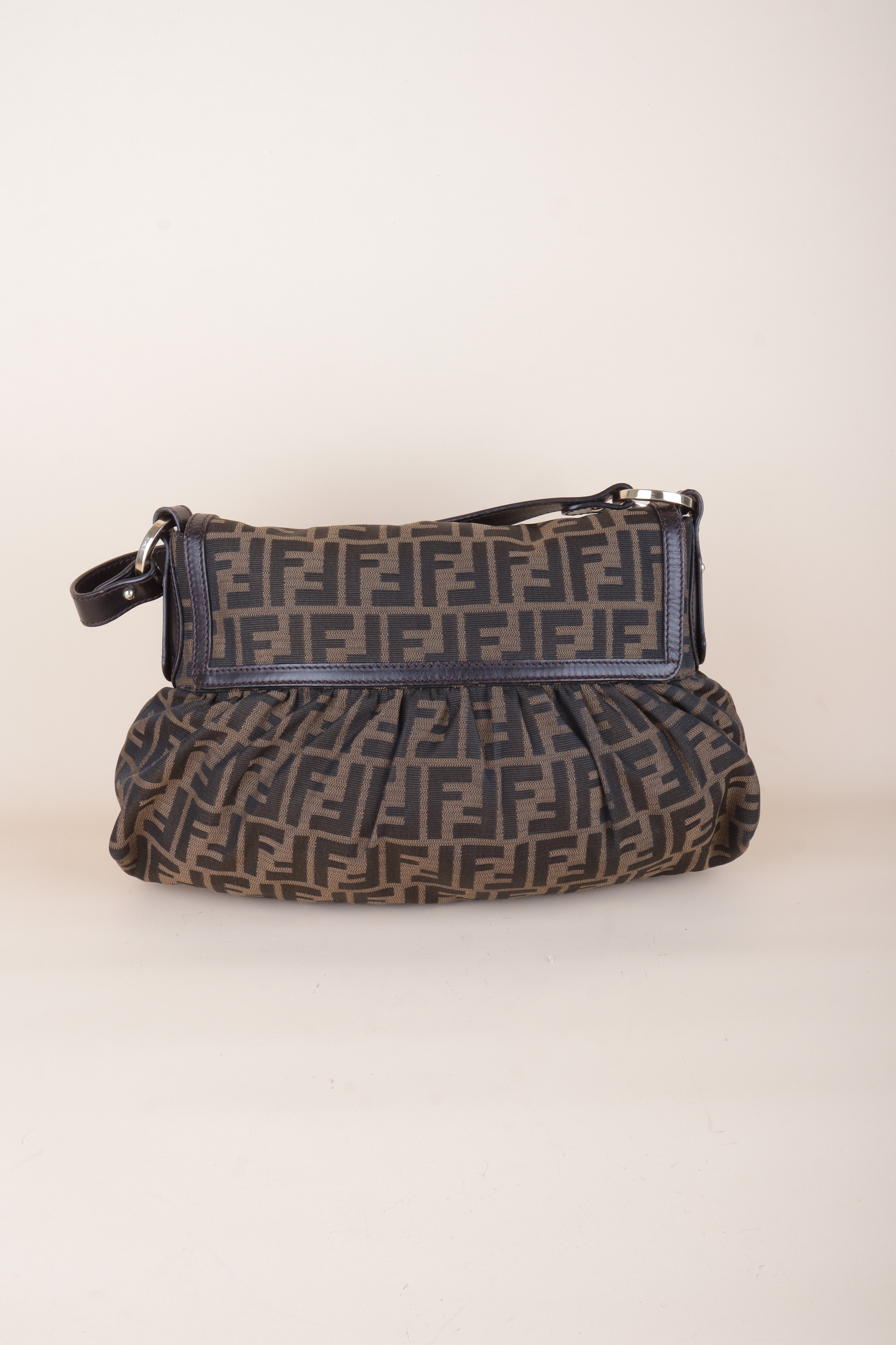 Fendi Bicolor Small Chef Tobacco Zucca Shoulder Bag