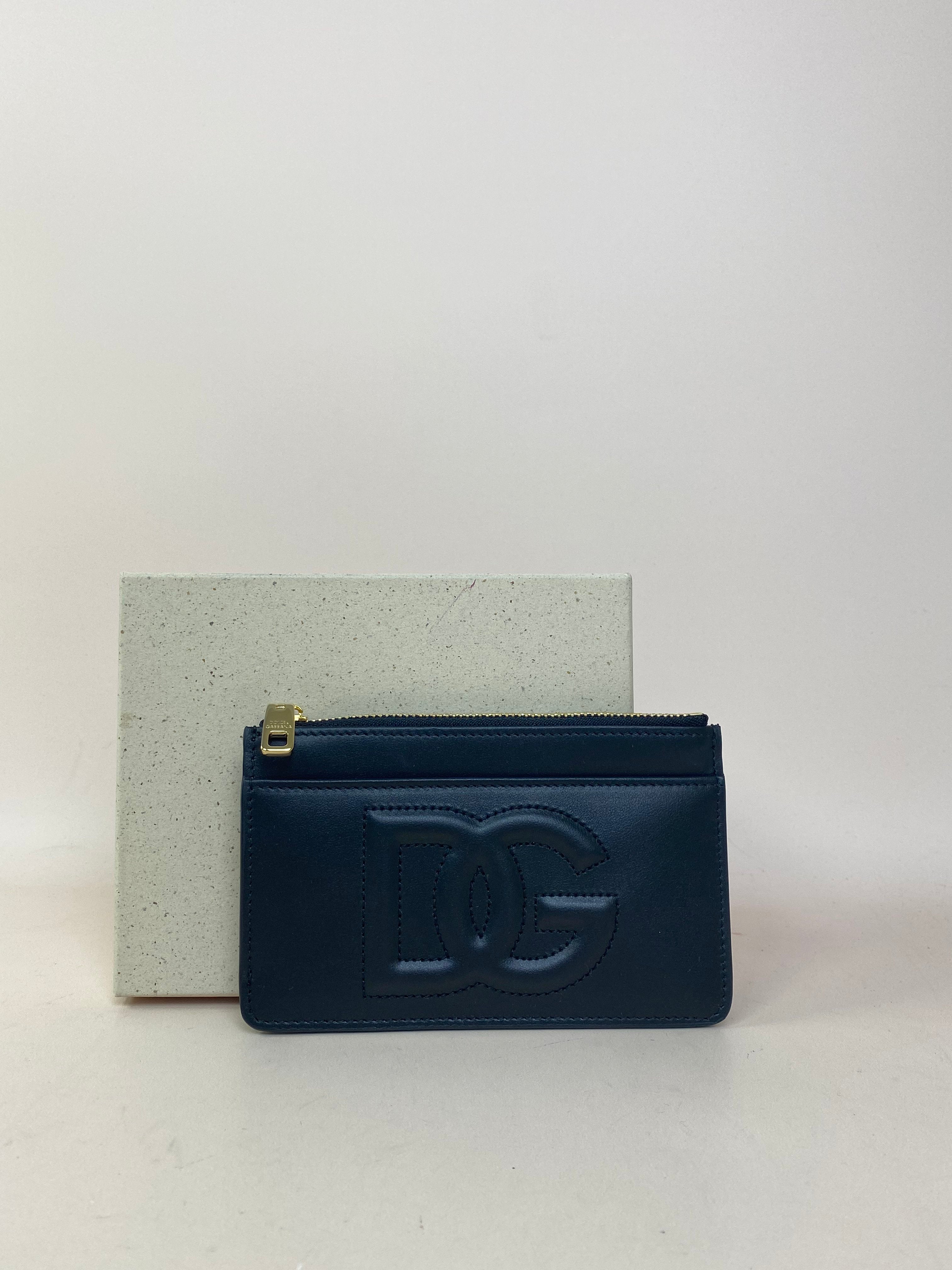 Dolce & Gabbana Black DG Logo Small Zip Wallet