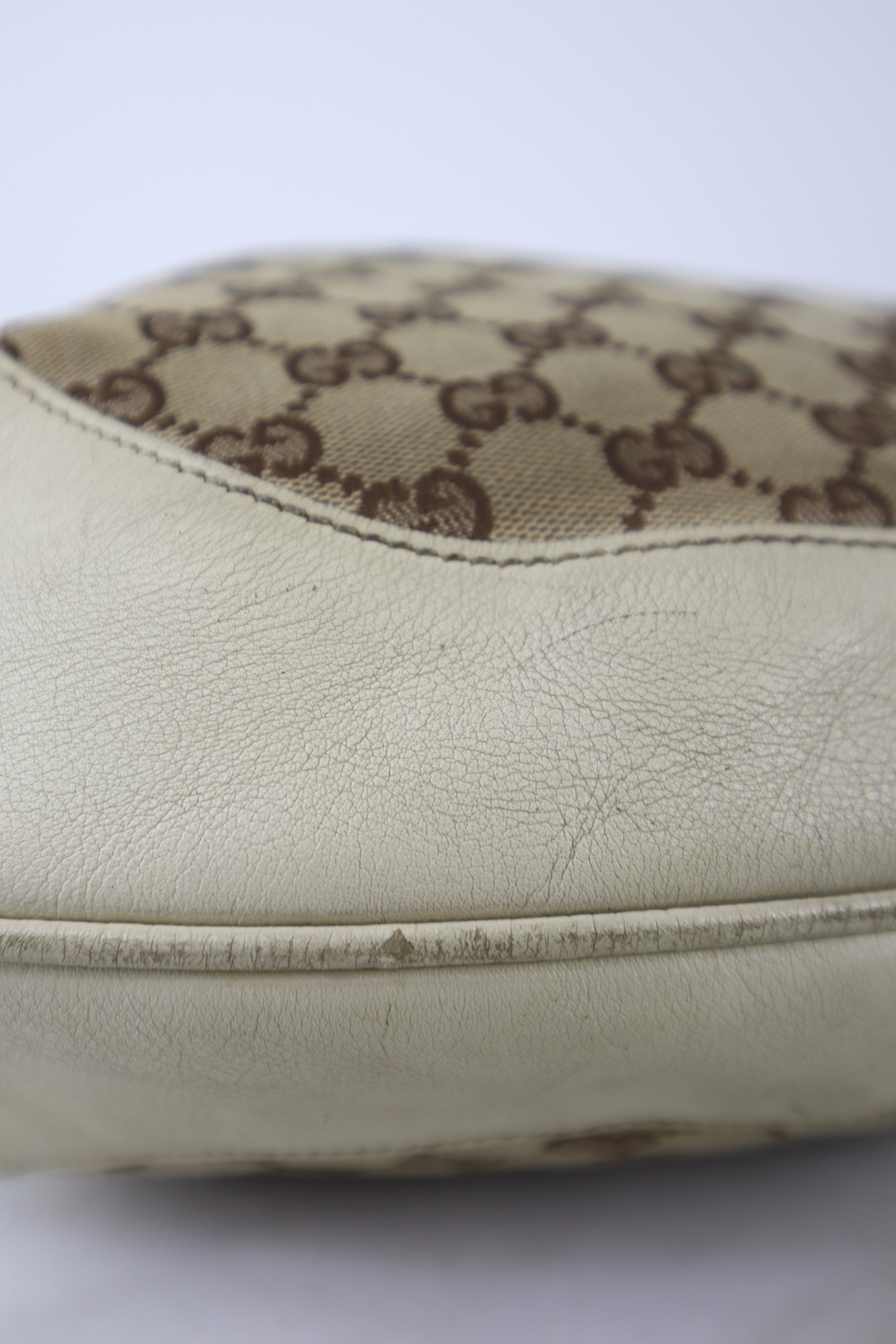 Gucci Bicolor GG Medium Peggy Bamboo Shoulder Bag