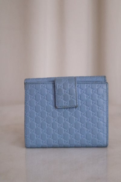 Gucci Cyan GG Microguccissima Small Wallet