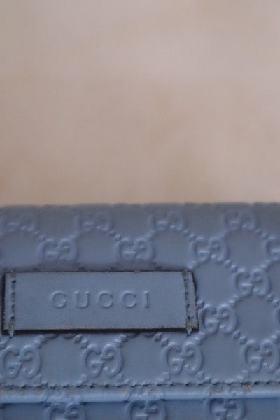 Gucci Cyan GG Microguccissima Small Wallet