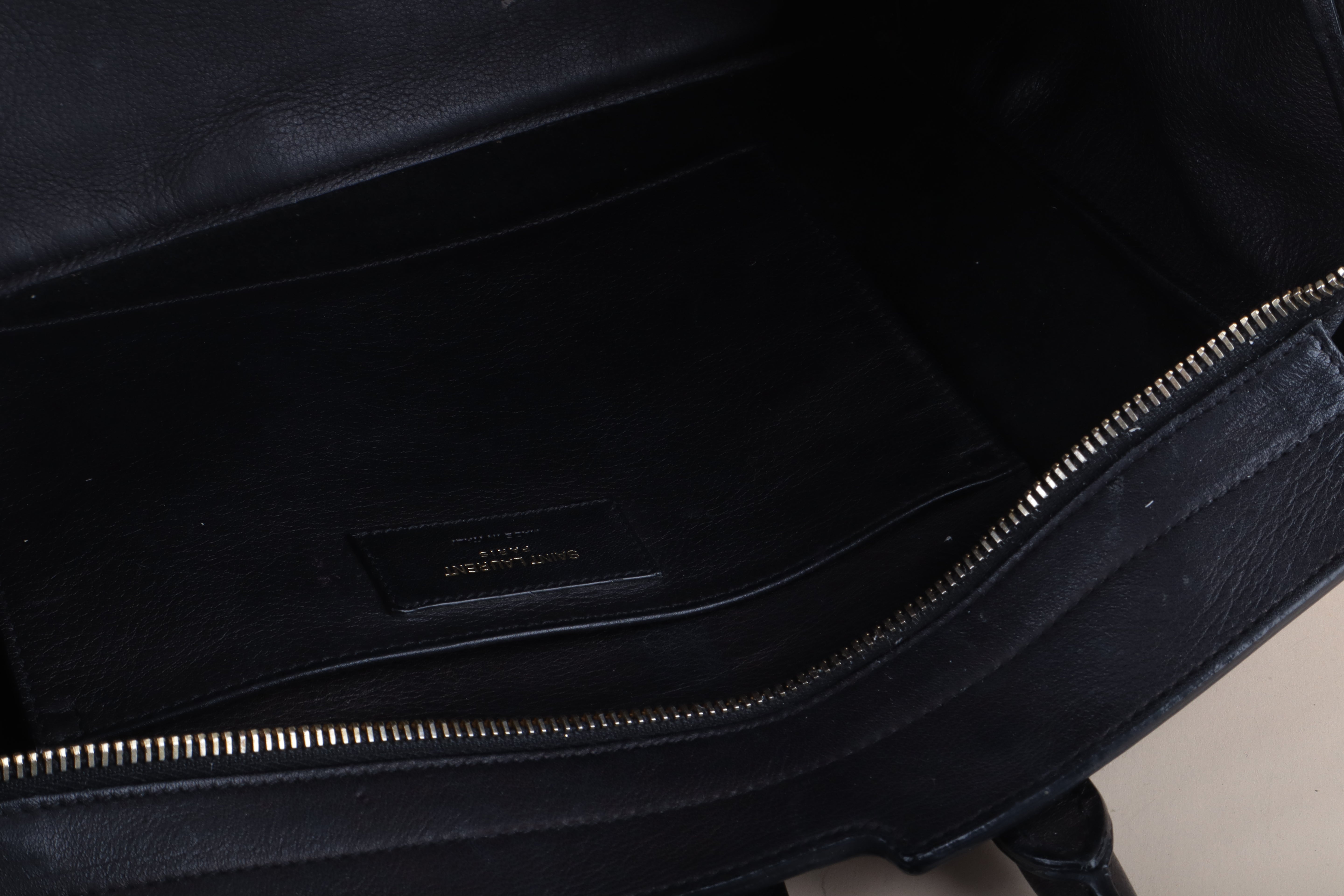 YSL Black Downtown Cabas Small Top Handle Bag