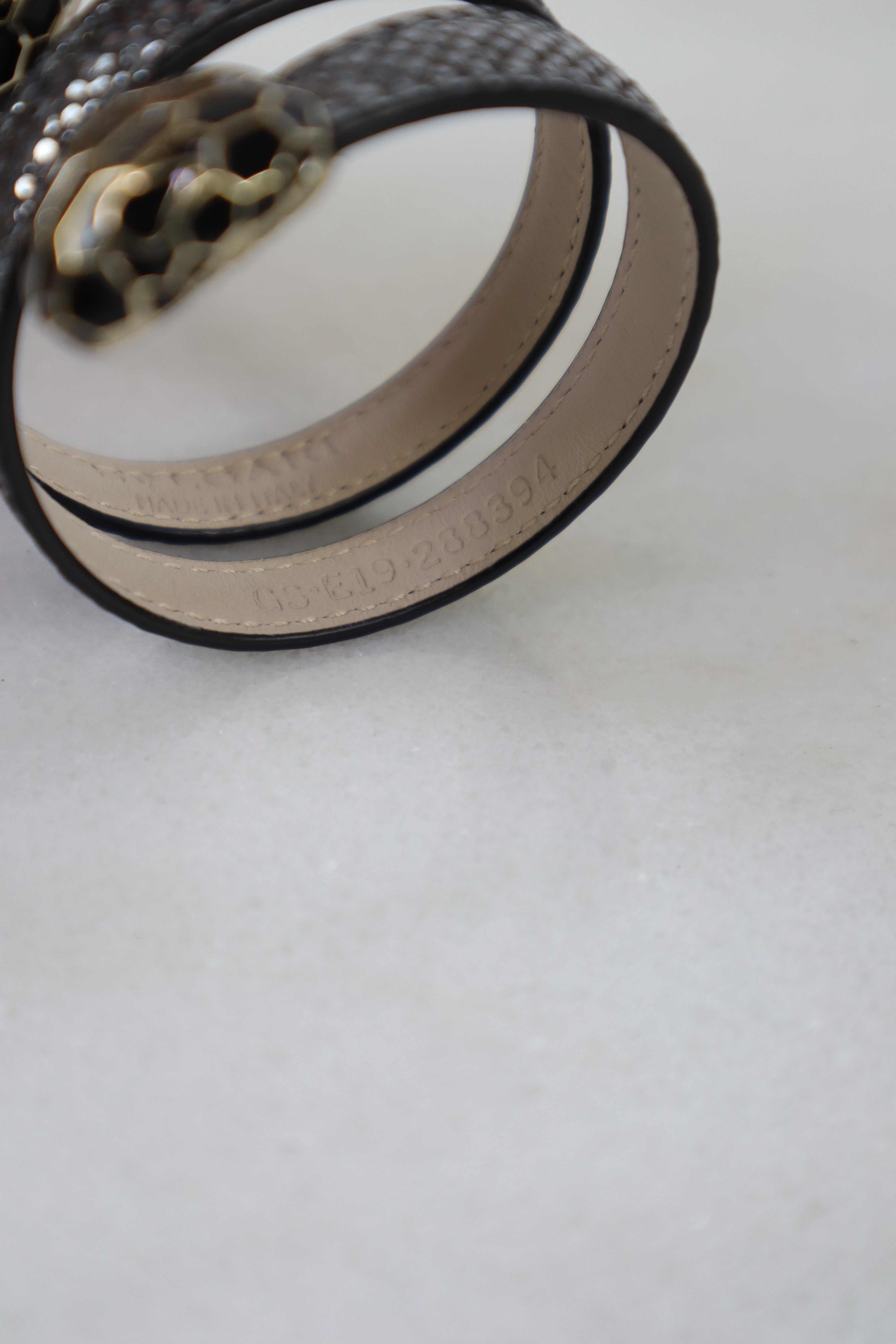 Bvlgari Silver Karung Serpenti Double Bracelet